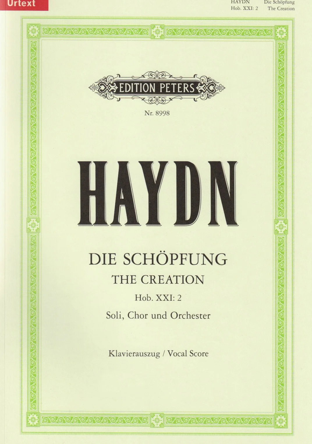Die schopfung (ka): Oratorium für Solostimmen, Chor und Orchester / Klavierauszug