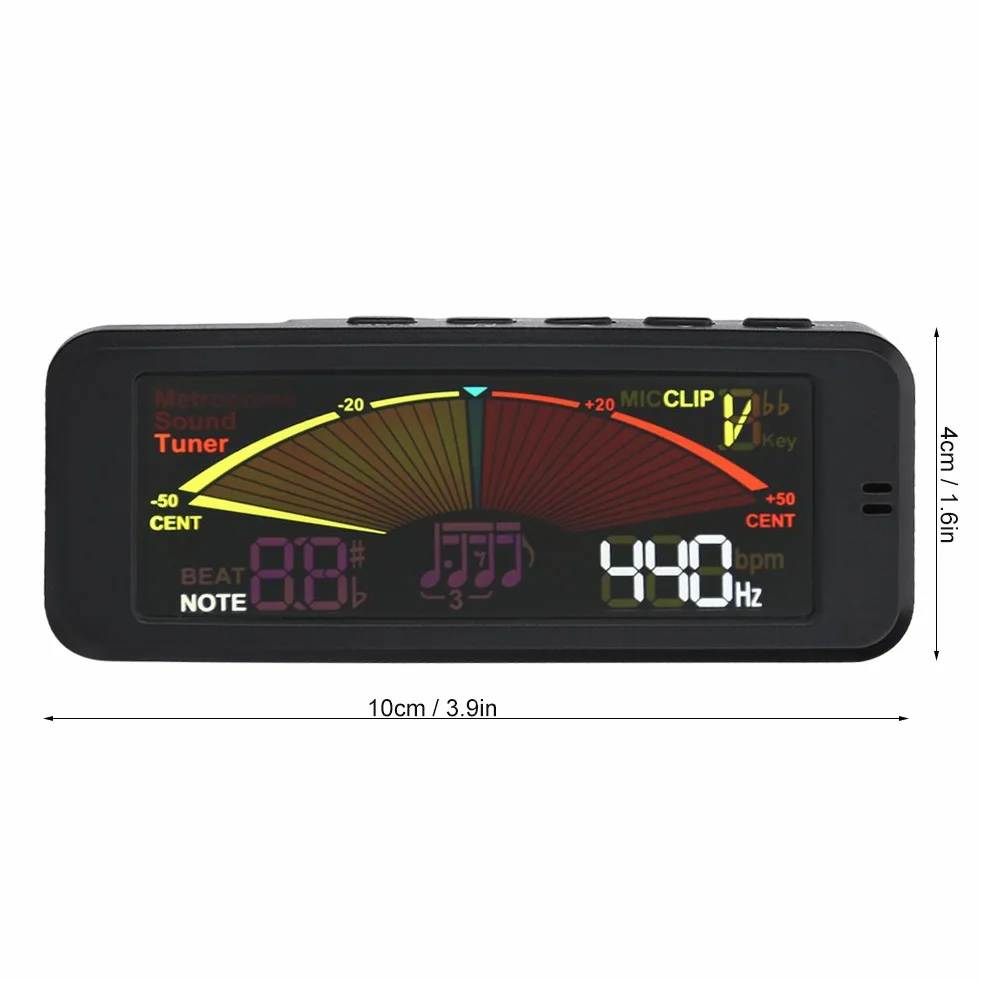 Tunery do gitary, FMT-209 Clip-On cyfrowy duży tuner LCD do gitary chromatycznej basowej ukulele skrzypce