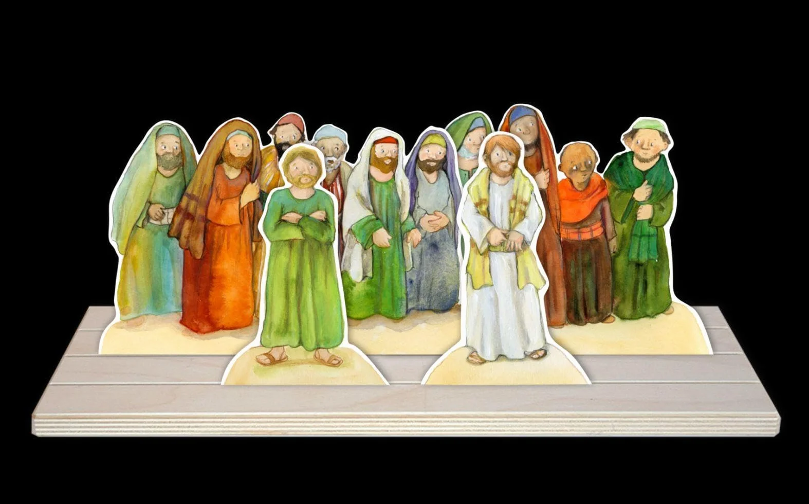 Gründonnerstag: Das letzte Abendmahl. Erzählschienen-Figurenset: Ausgestanzte Spielfiguren und Skript. Religionspädagogik in Kindergarten und ... für Kita, Kinderkirche und Grundschule