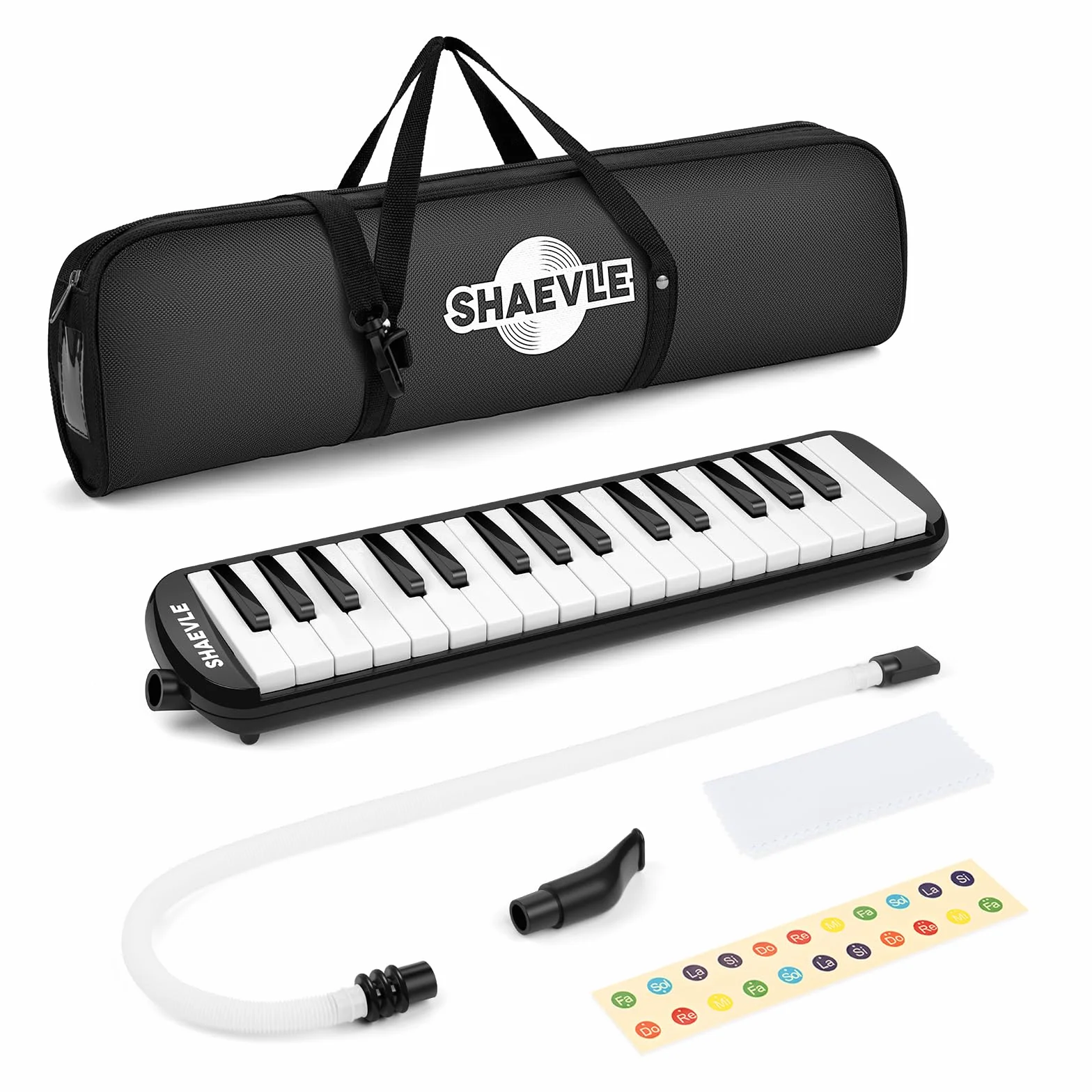 Melodica 32 klawisze Air Piano Keyboard z torbą do przenoszenia, ustniki, tubki, instrument melodica, prezent, dla dzieci i początkujących