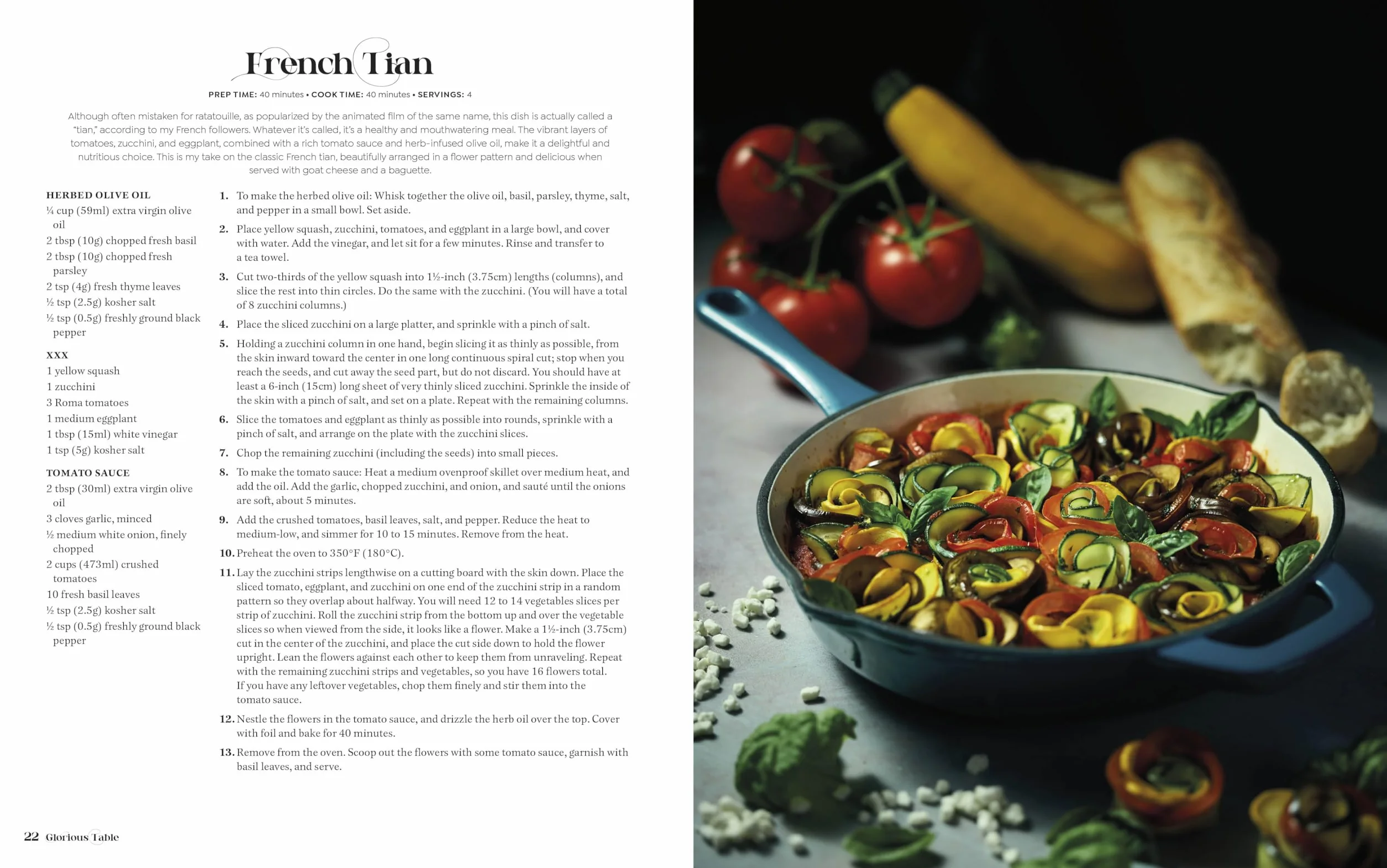 Glorious Table: Beautiful Food for a Delicious Life: A Cookbook