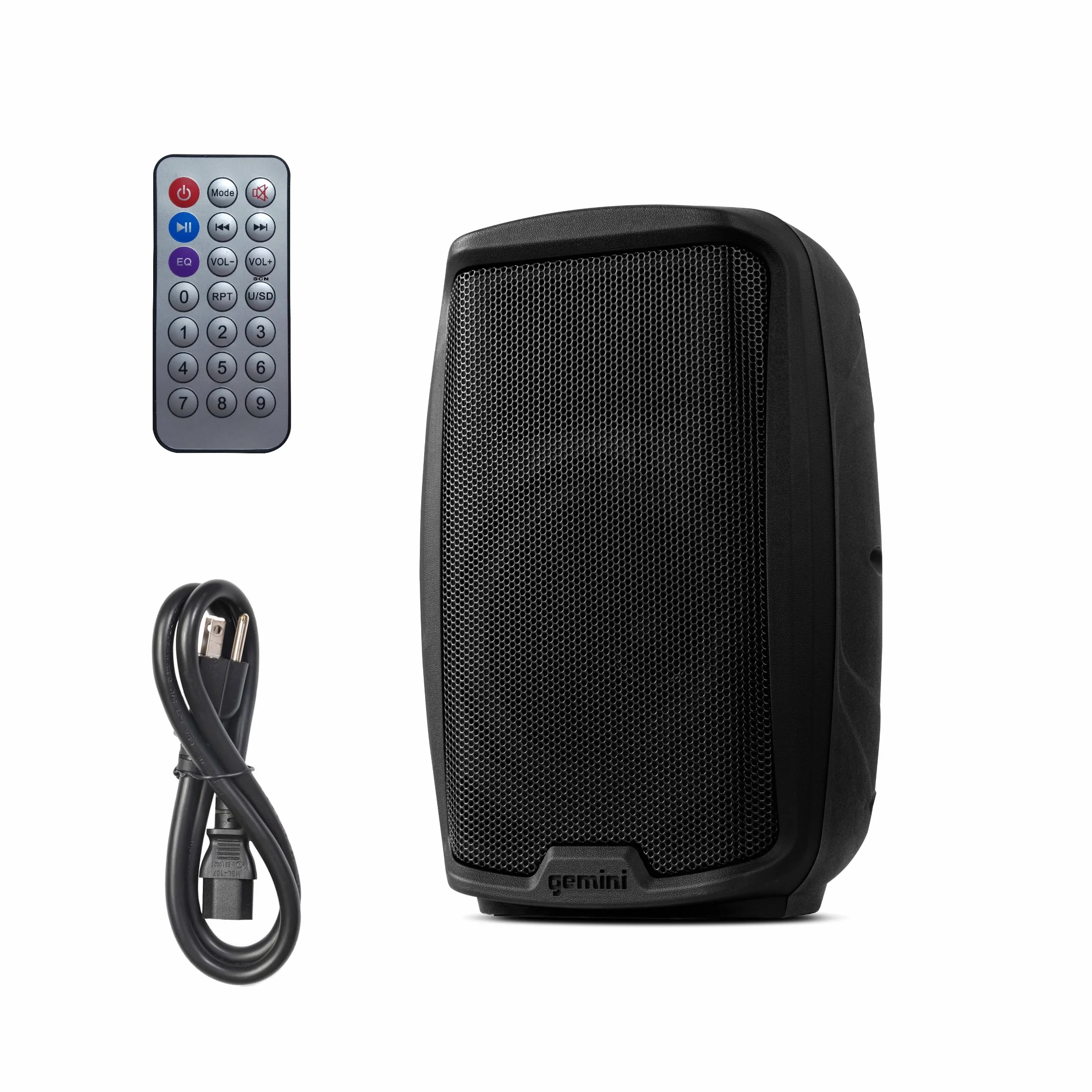 Gemini Sound AS-2108BT Active Bluetooth PA System, Głośniki DJ 500W Woofer 500W Watt, SD, USB, XLR Wejście/Wyjście, 2 x 1/4 cala Mikrofon/RCA i wejścia z punktami, TWS
