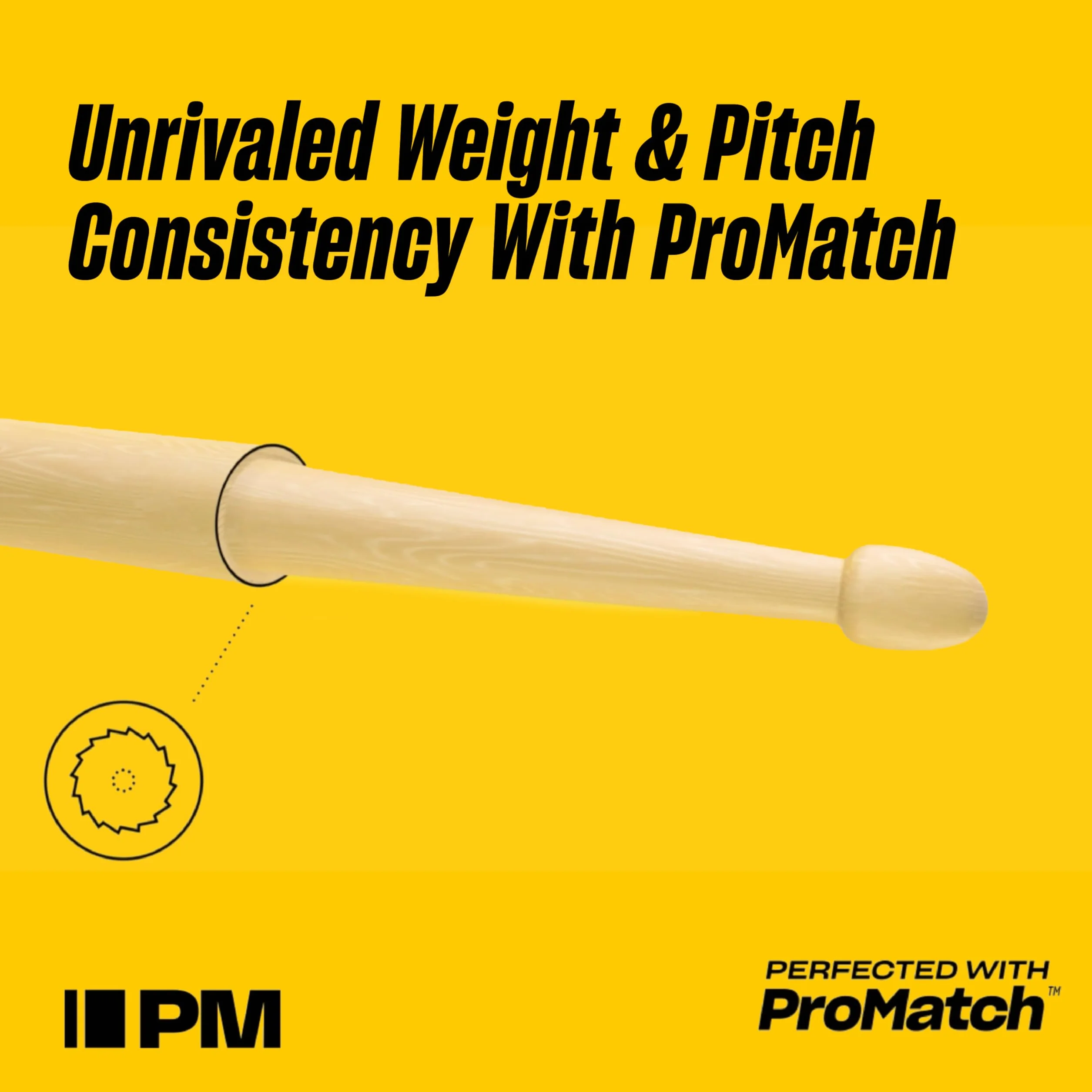 ProMark Rebound 5A Hickory Drumstick, końcówka z drewna żołędziowego, bonus FireGrain 4-pak
