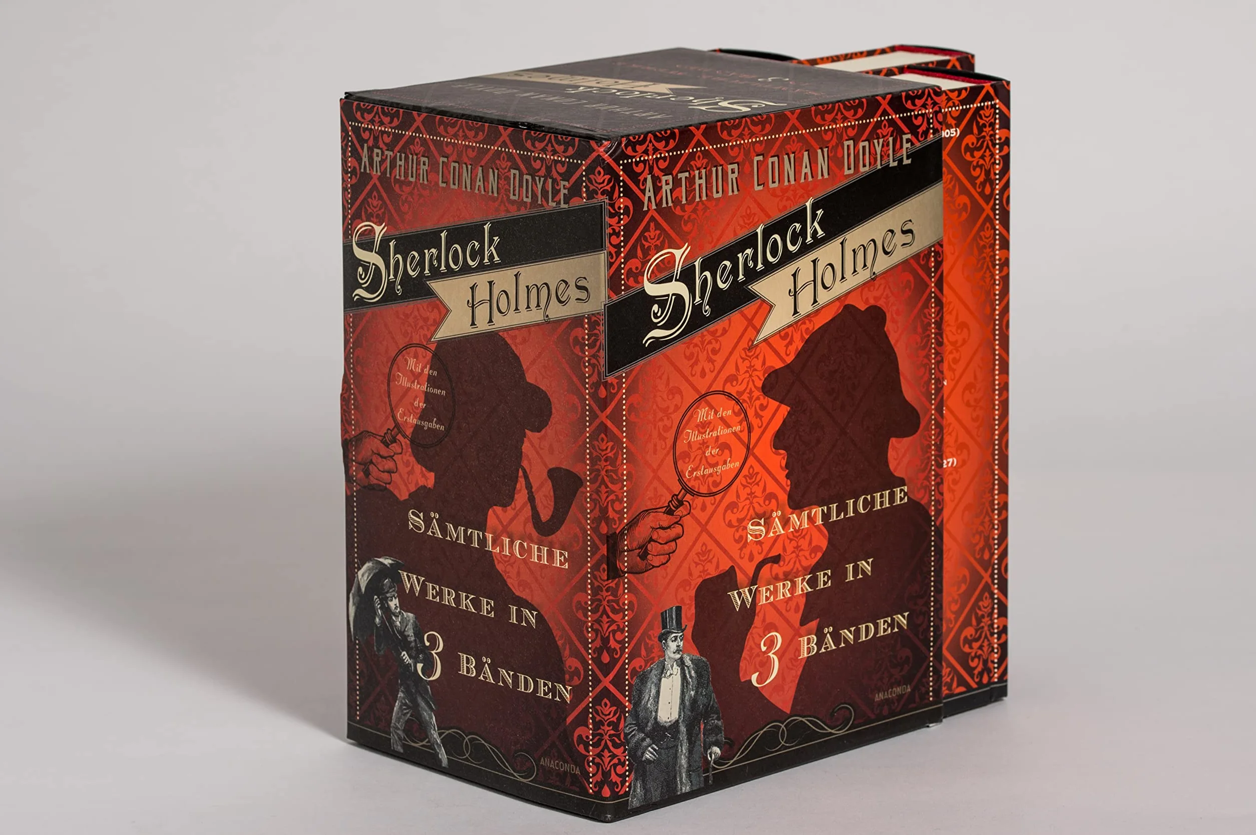 Sherlock Holmes - Sämtliche Werke in 3 Bänden (Die Erzählungen I, Die Erzählungen II, Die Romane) (3 Bände im Schuber)
