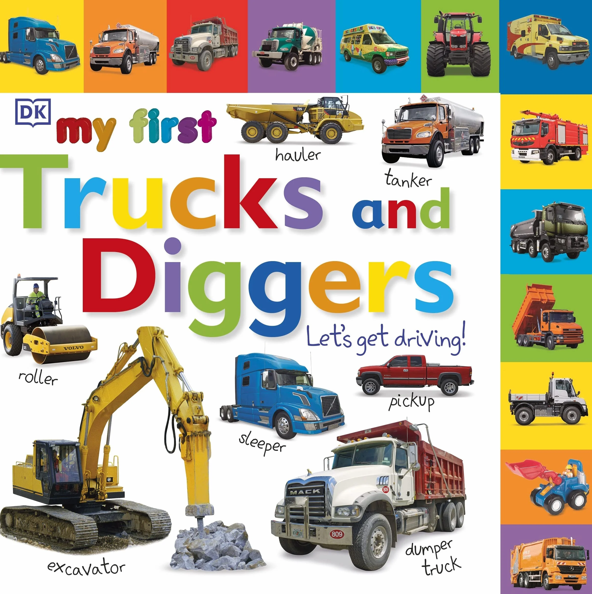 My First Trucks and Diggers Let's Get Driving (My First Tabbed Board Book)