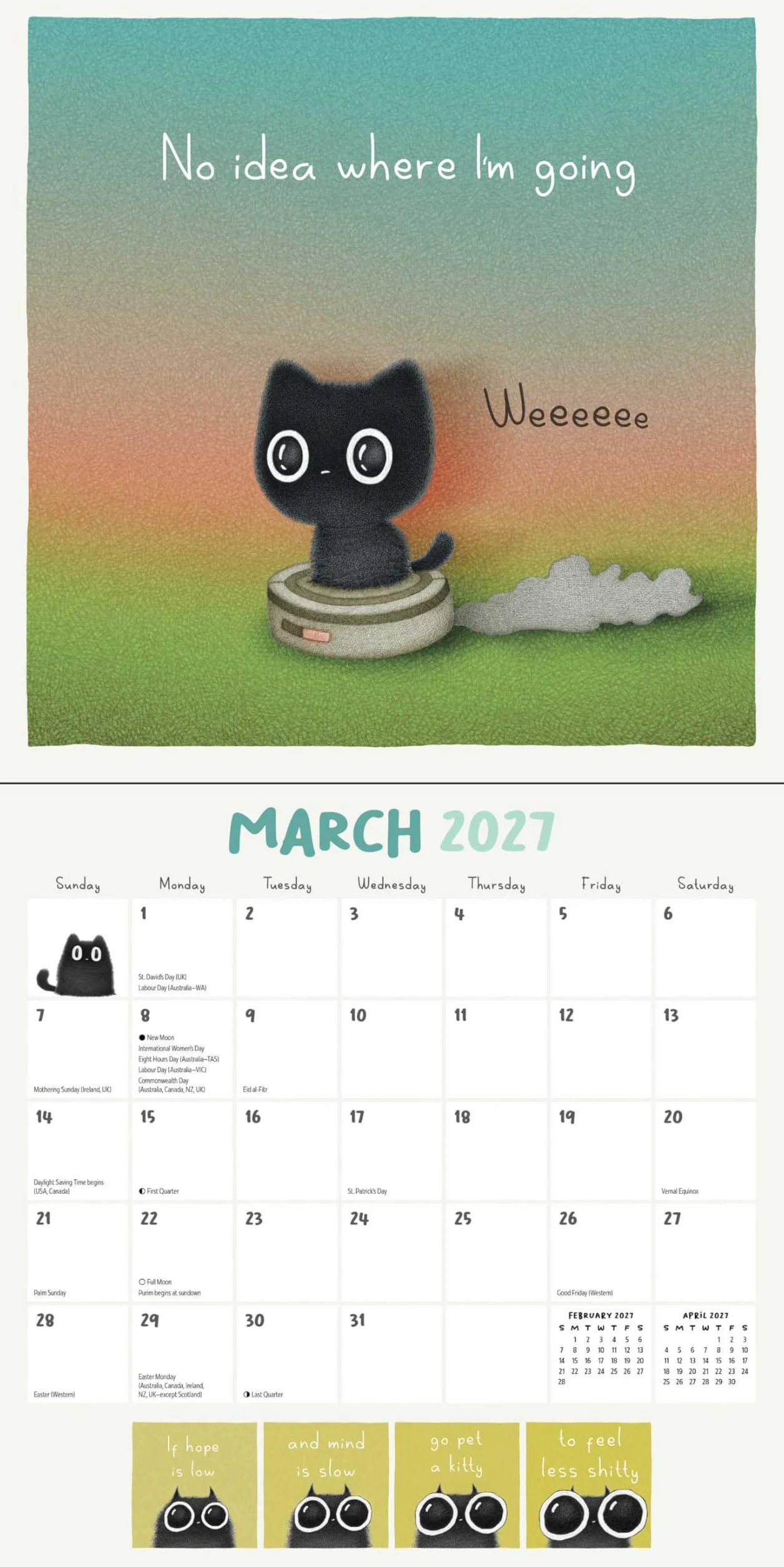 A Year of Purrs 2027 Wall Calendar