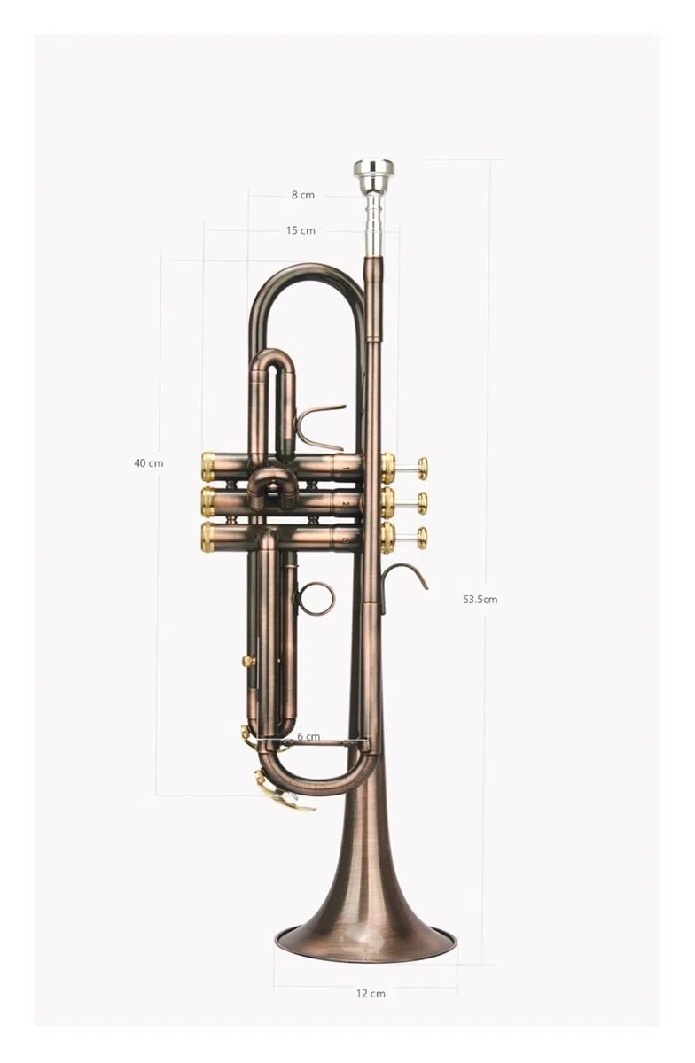 trąbka instrument Zabytkowa trąbka w kolorze B-dur trąbka trąbkowa