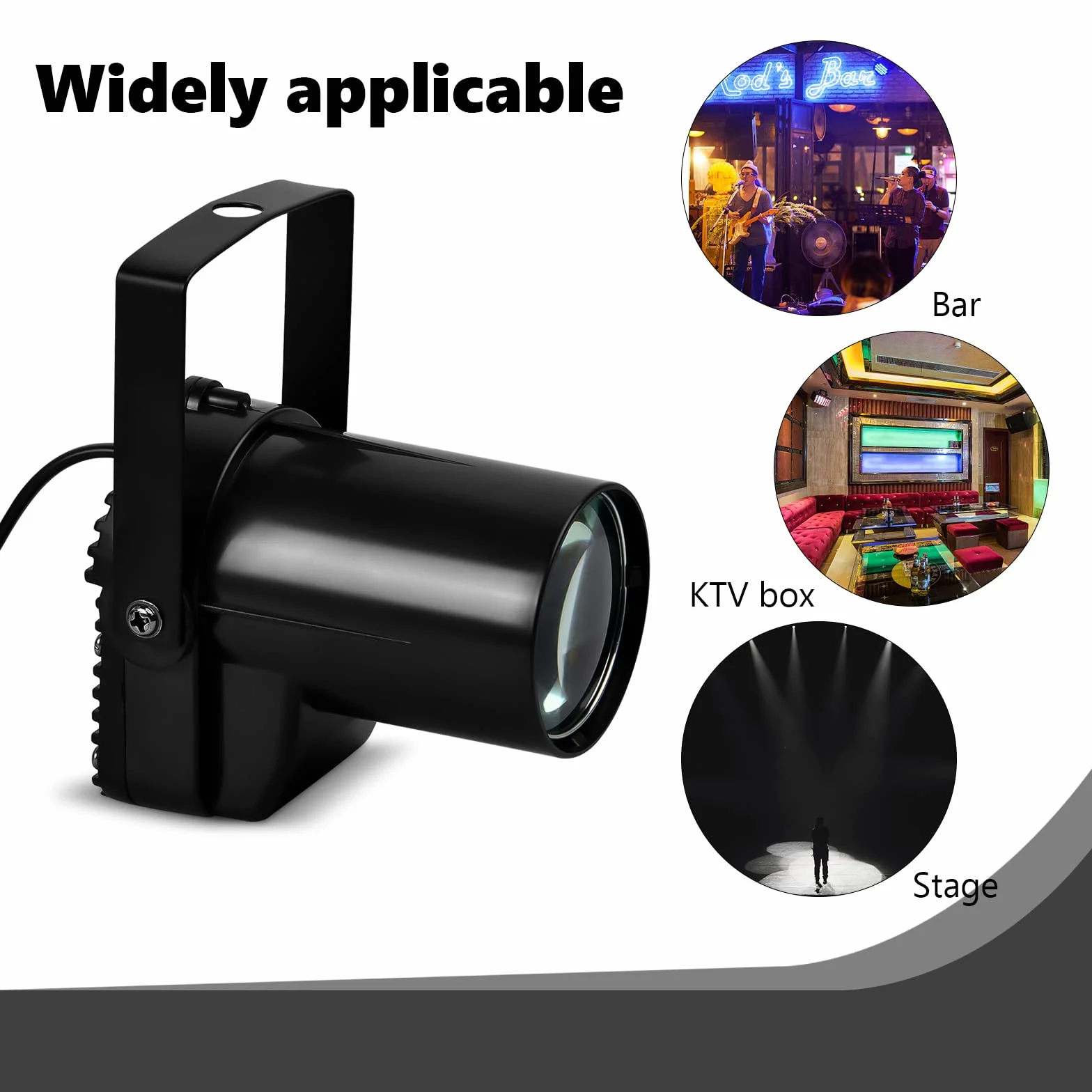 Jinlaili 5 W LED Pin Spot Light do lustra, oświetlenie dyskotekowe, białe reflektory sceniczne, reflektory sceniczne z lustrem kulowym, reflektory LED do dyskoteki, do KTV, baru, klubu, imprezy