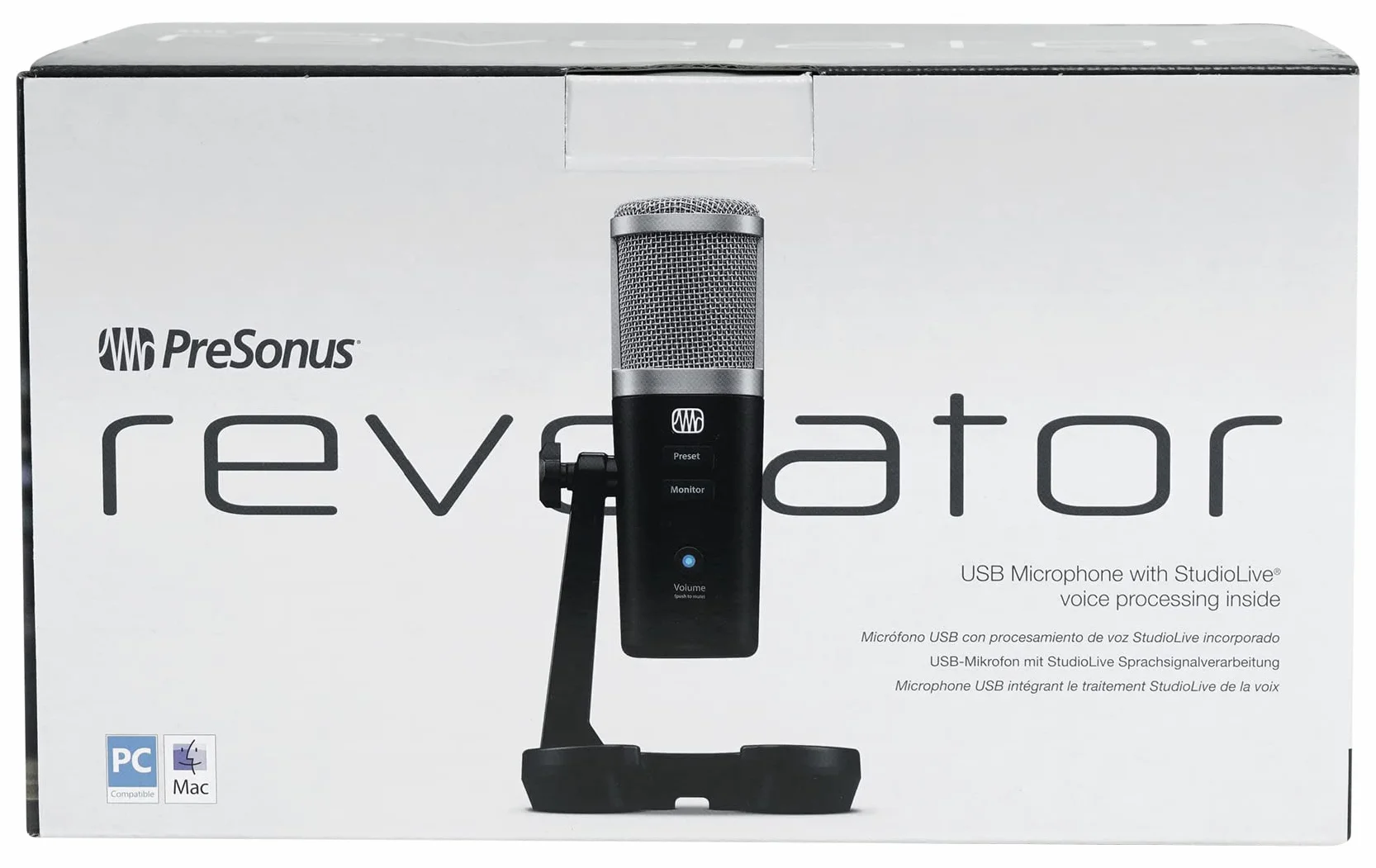 PreSonus Revelator mikrofon pojemnościowy USB z pakietem oprogramowania do podcastów, nagrywania, strumieniowania, z wbudowanymi efektami głosowymi i mieszaczem pętlowym do gier, rozmów kwalifikacyjnych przez Skype, Discord, Zoom