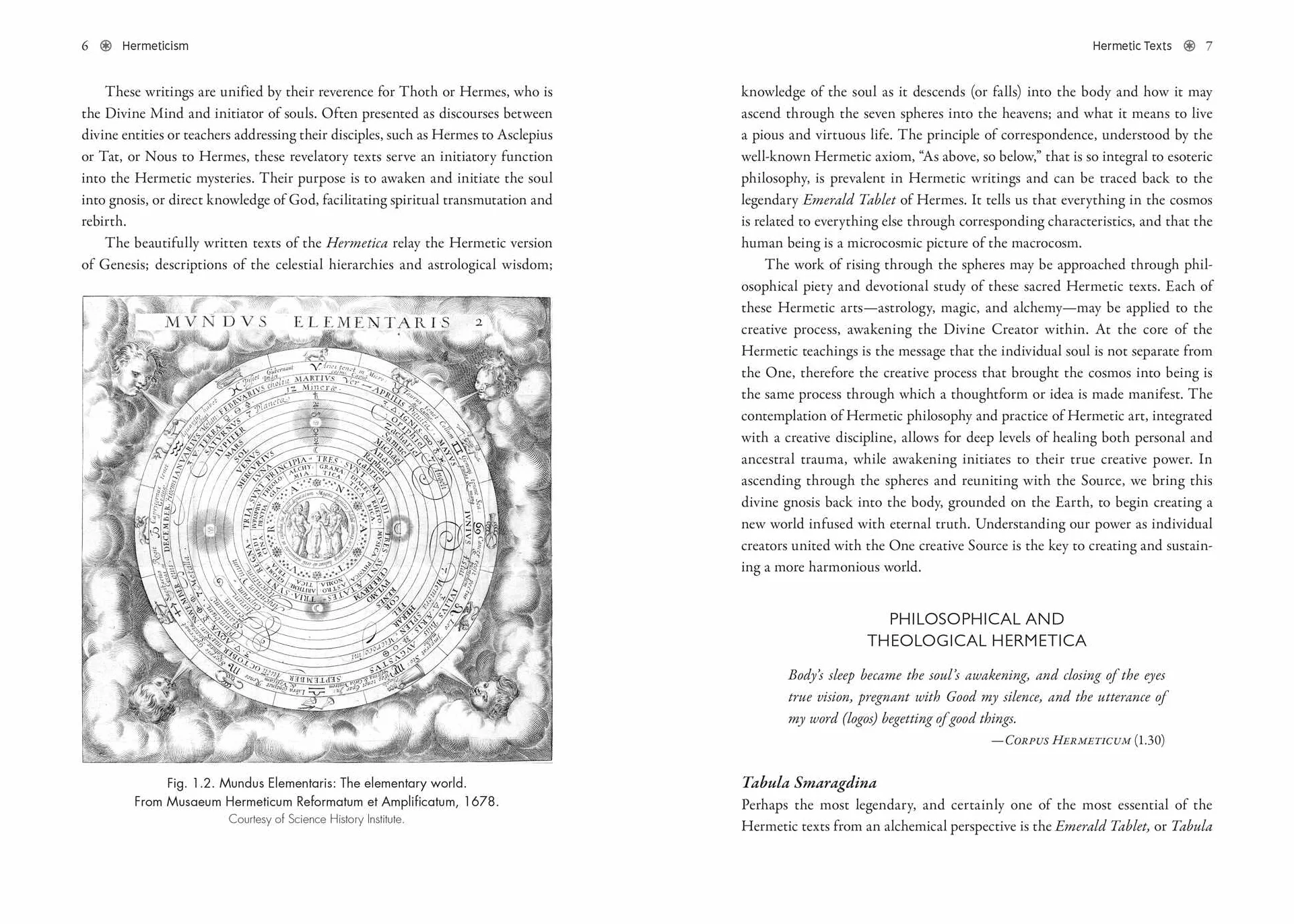 Hermetic Philosophy and Creative Alchemy: The Emerald Tablet, the Corpus Hermeticum, and the Journey Through the Seven Spheres