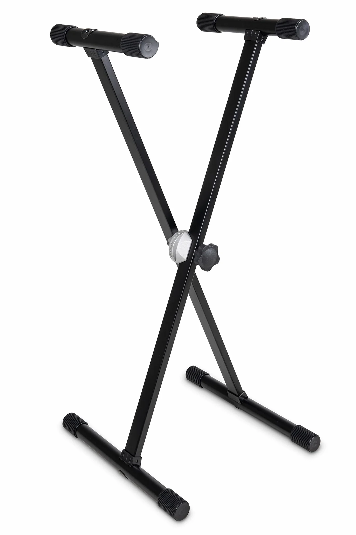 GEWA stojak na keyboard KS-10B - Baby Gear System - pojedynczy - rura stalowa - składany - wysokość 55-80 cm - wysokość i szerokość regulowana - obciążenie do 25 kg - waga 2,8 kg - czarny