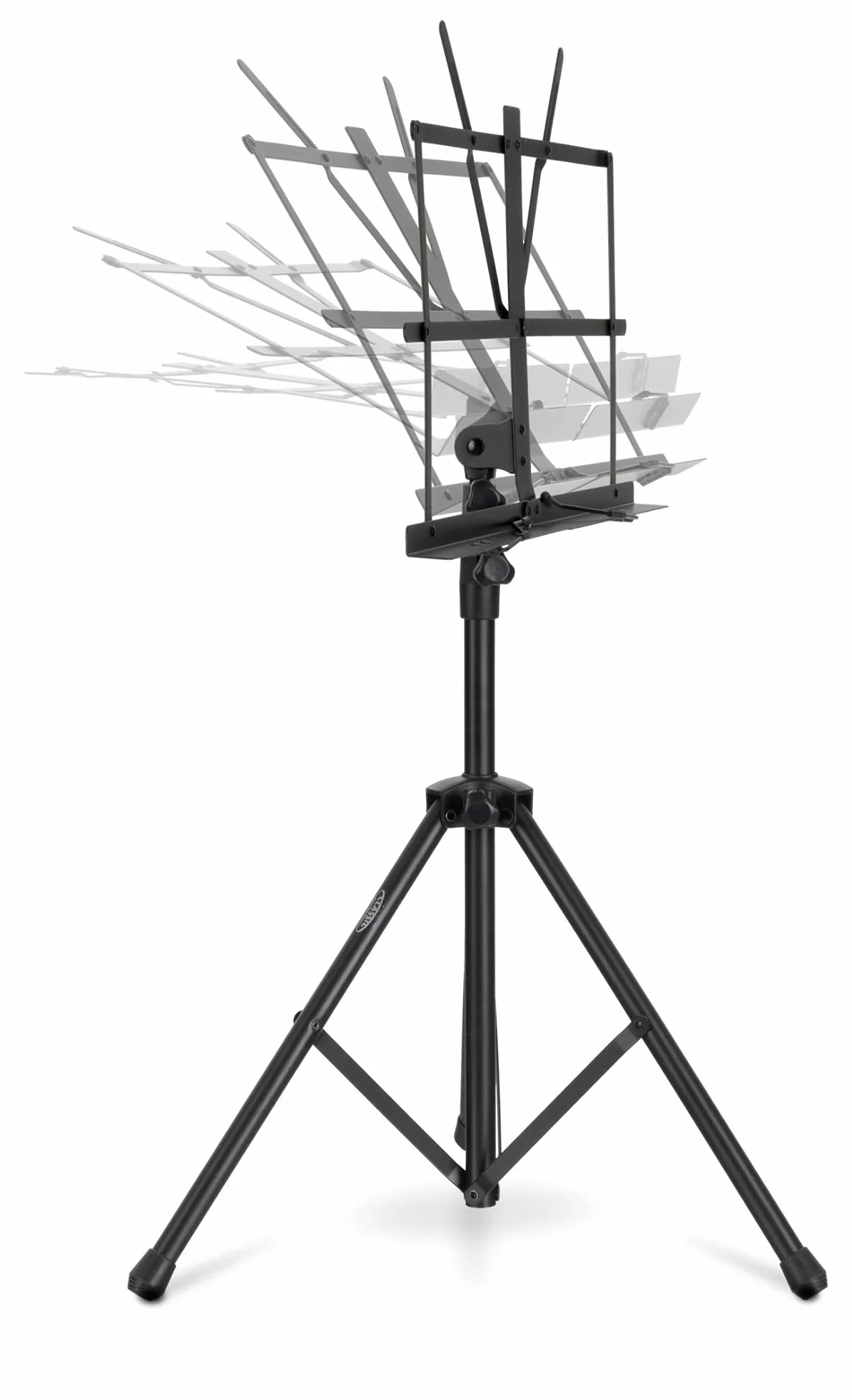 Classic Cantabile Stojak na nuty "Easy" z torbą – nowy mechanizm ułatwia otwieranie półki – regulacja wysokości od 45 – 118 cm – tylko 1,2 kg – w zestawie zaciski do nut – odpowiedni dla dzieci – czarny