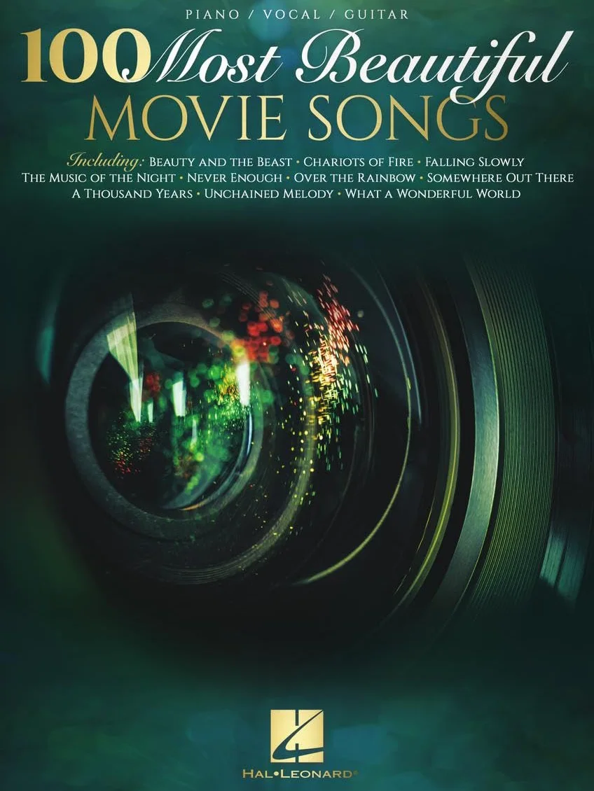 100 Most Beautiful Movie Songs Piano/Vocal/Guitar Songbook Sheet Music for Iconic Film Themes Easy Arrangements for All Skill Levels Popular Movie Music