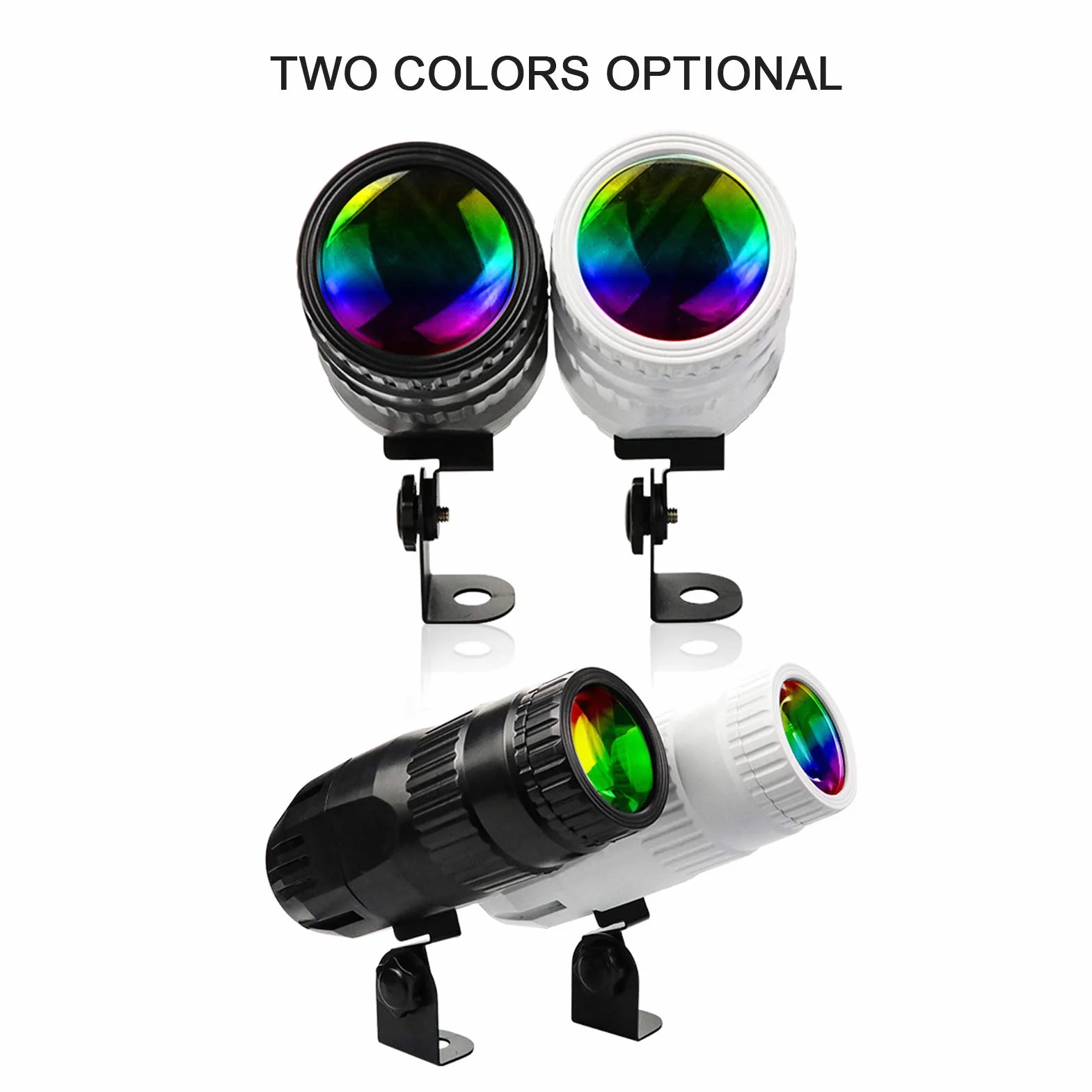 Lixada Pinspot Mini reflektor LED RGBW z pilotem zdalnego sterowania, efekt sceniczny, do DJ-a, dyskoteki, na imprezę, bar, klub, pokaz weselny (czarny)