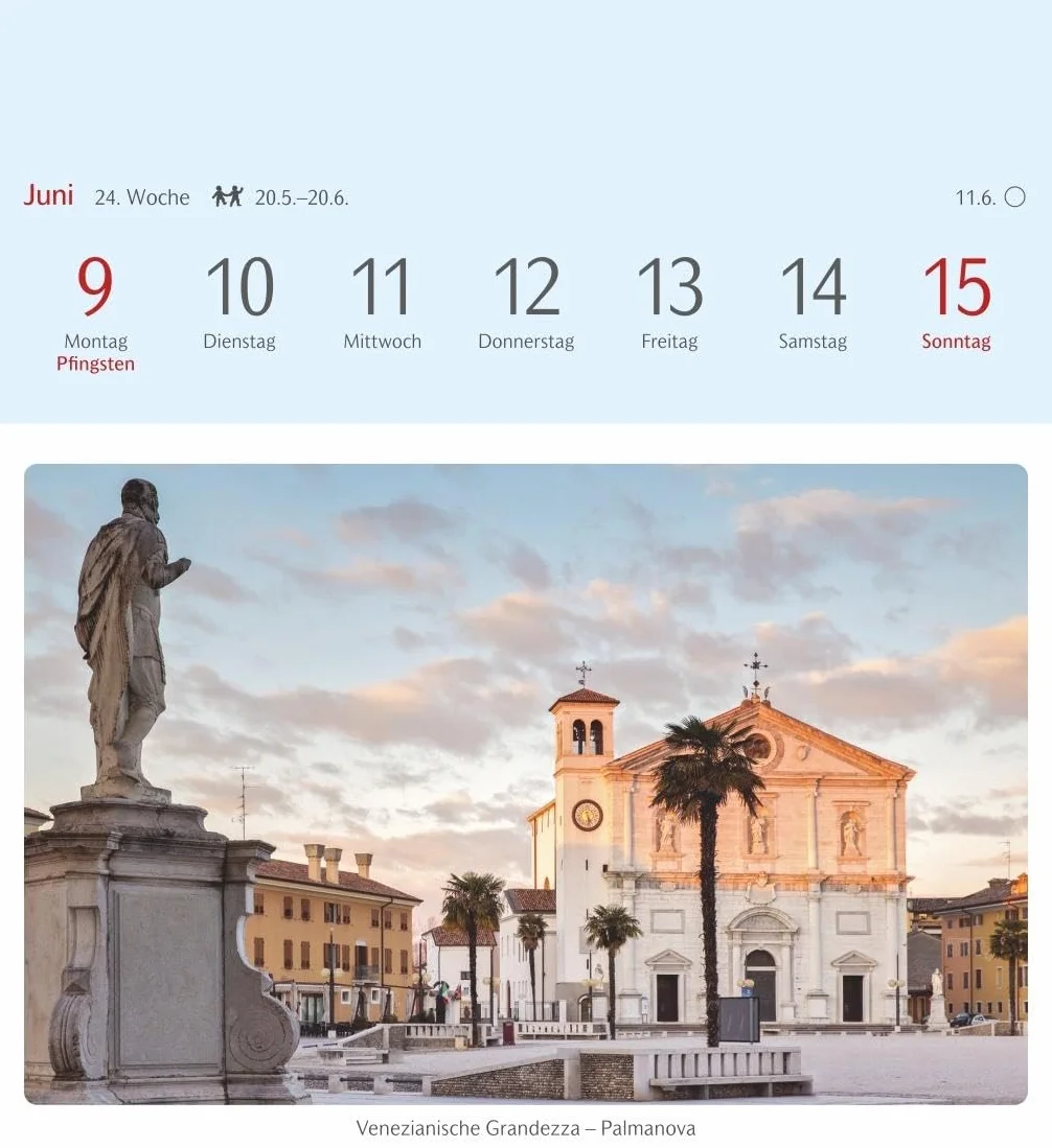 Das Glück liegt in Italien Postkartenkalender 2025 - Wochenkalender mit 53 Postkarten, 53 besondere Orte entdecken: Reisekalender mit stimmungsvollen Foto-Motiven zum Aufhängen und Aufstellen
