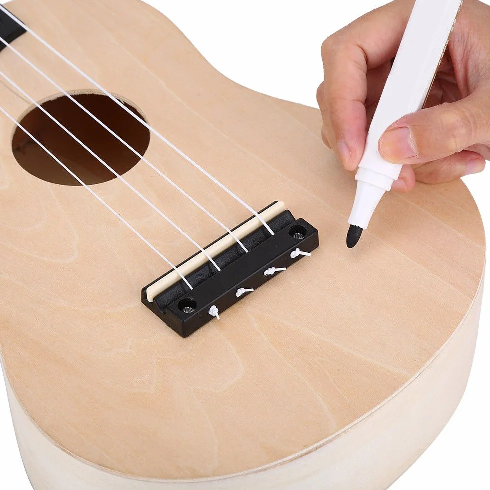 Ukulele "zrób to sam", ukulele z drewna lipowego, 4 struny, zestaw "zrób to sam" dla początkujących, dzieci i dorosłych