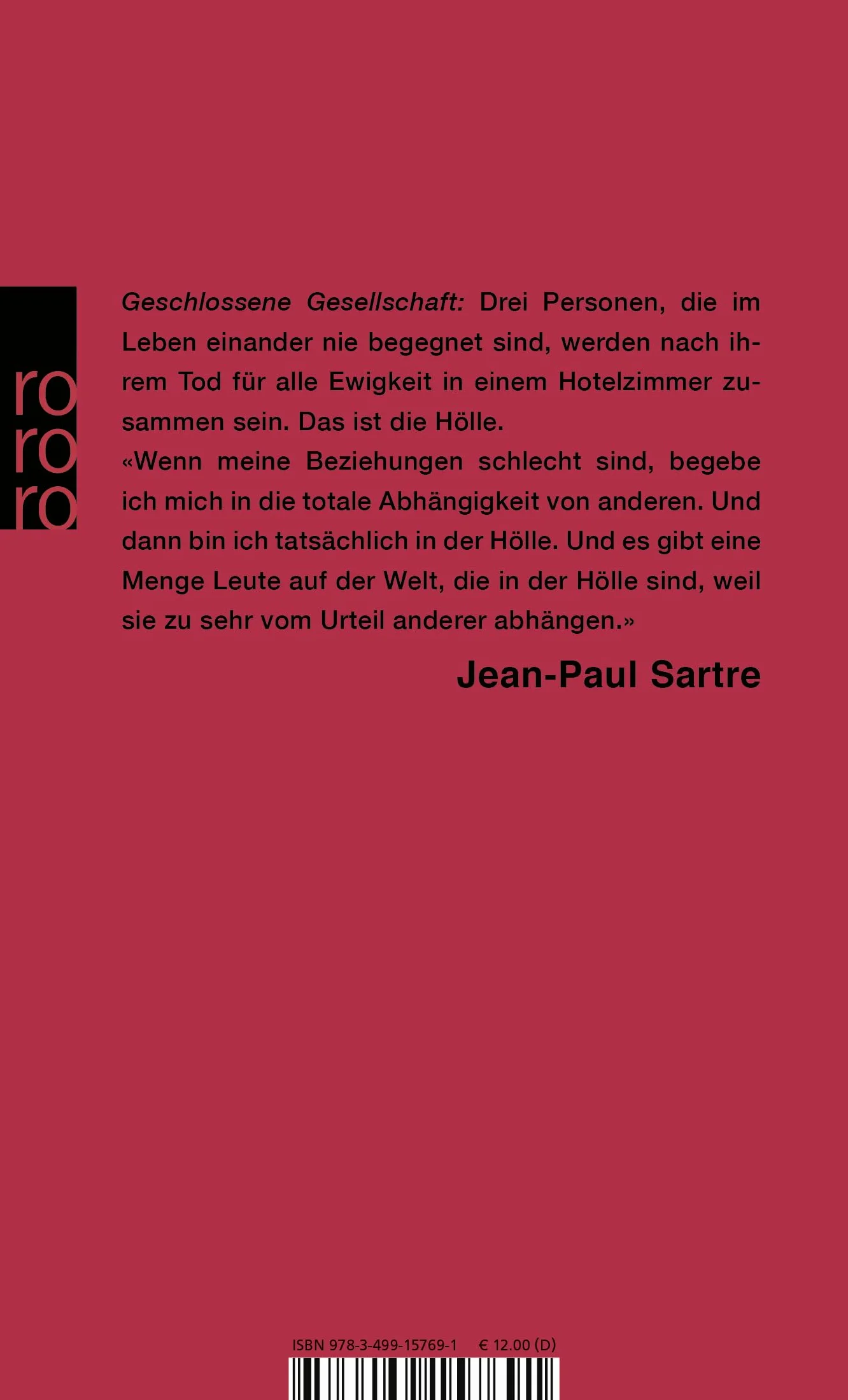 Geschlossene Gesellschaft: Stück in einem Akt. (Gesammelte Werke in Einzelausgaben, Theaterstücke 3): 15769