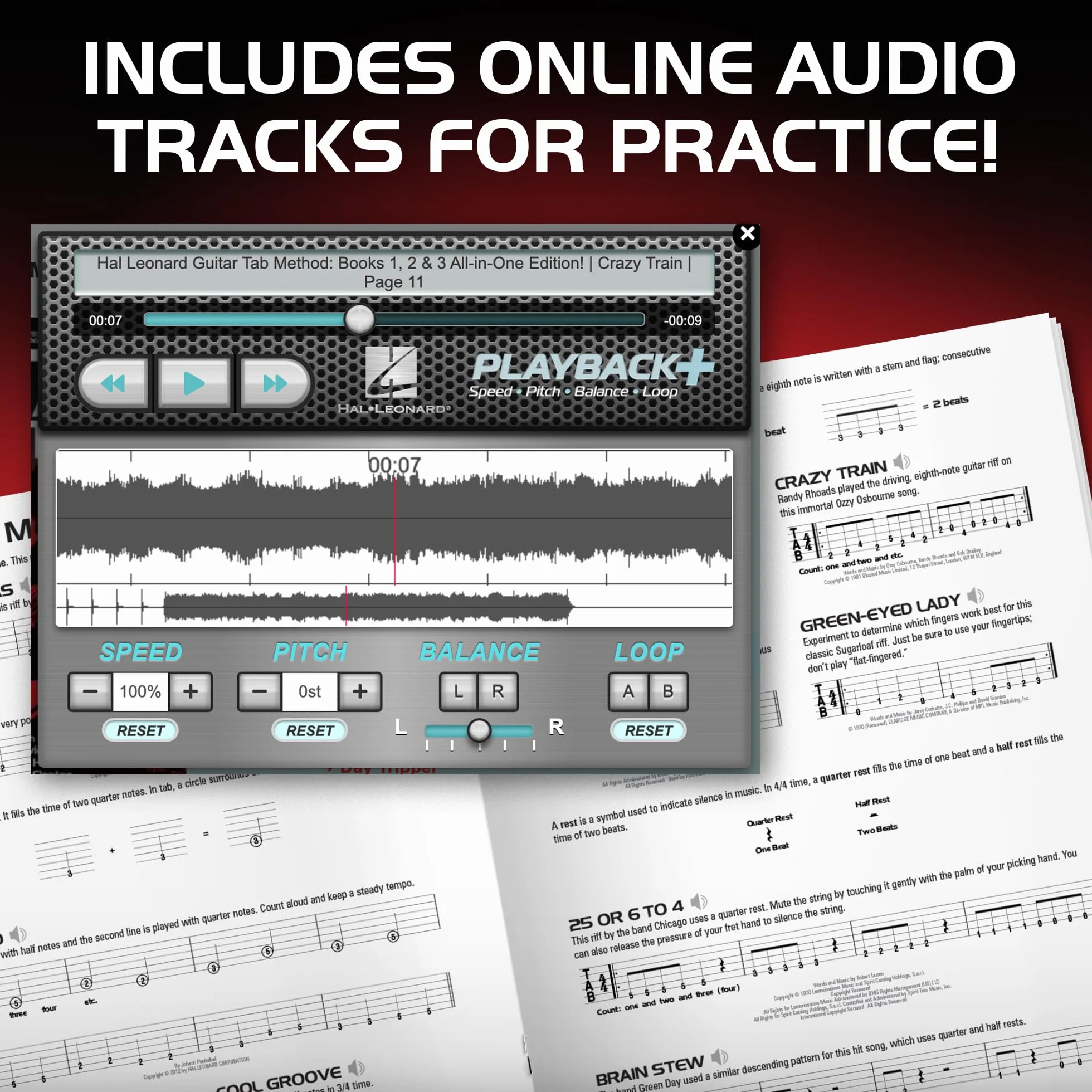 Hal Leonard Guitar Tab Method: Books 1, 2 & 3 All-In-One Edition! Book/Online Audio: All-in-One Edition! Includes Downloadable Audio, Includes Bonus Material!: 1-3