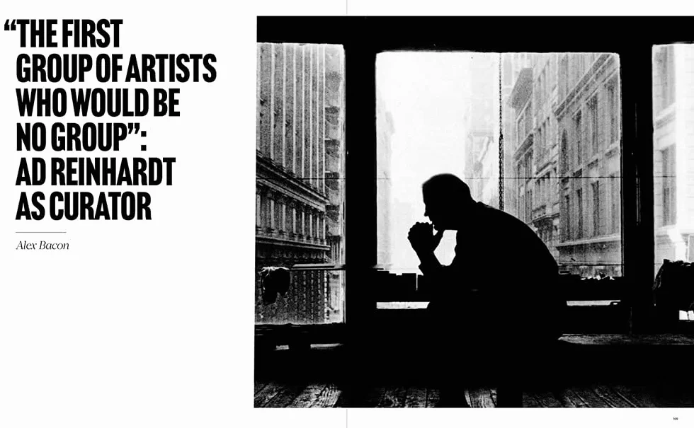 Ad Reinhardt Art Is Art and Everything Else Is Everything Else /anglais