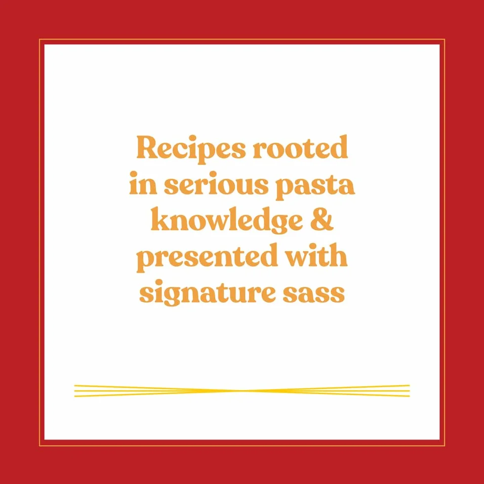 Your Pasta Sucks: A Cookbook