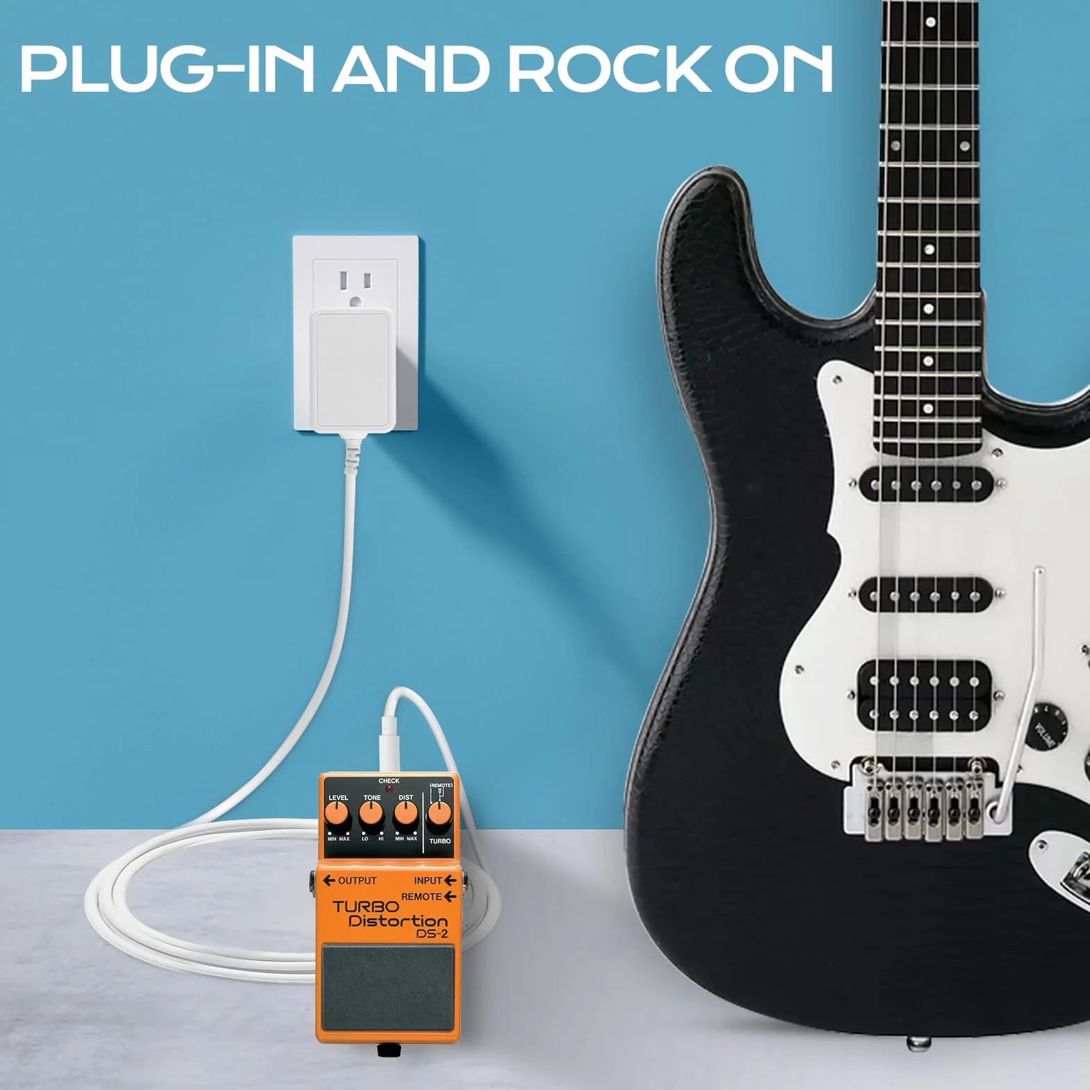 Zasilacz 9V do Pedałów Efektów Gitarowych, Polaryzacja Ujemna Wewnętrzna Dodatnia Zewnętrzna Zasilanie, 9V 1A Pedały Adapter do Gitary Basu Pedały Stompbox oraz Klawiatury Casio 9V