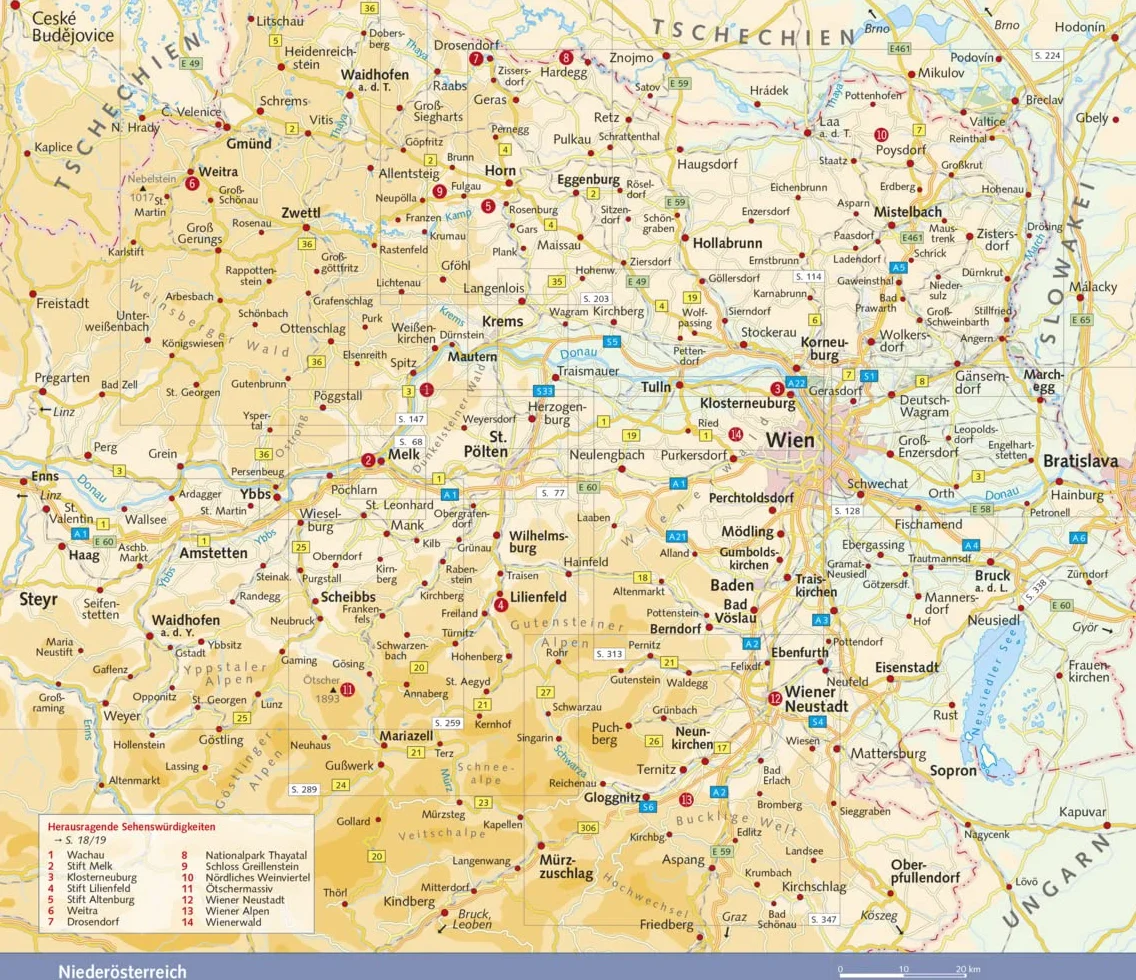 TRESCHER Reiseführer Niederösterreich: Wachau, Waldviertel, Weinviertel, Mostviertel, Wienerwald und Wiener Alpen
