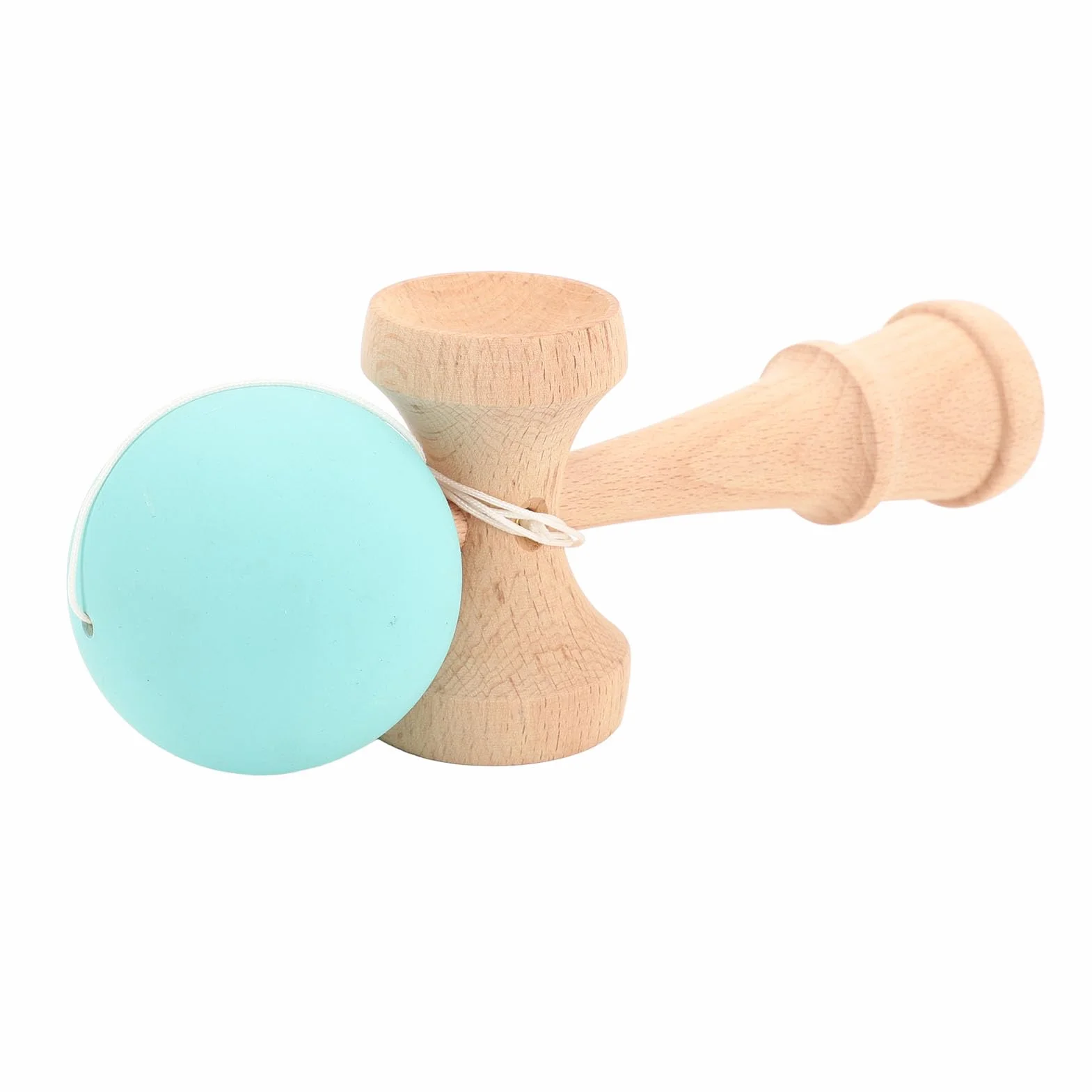 Kendama Toy, Wooden Catch Ball Kendama Wooden Kendama Toy Portable Kendama Poprawia koordynację Oka Dłoni ze Sznurkiem do Pomieszczenia i na Zewnątrz (PURPLE) (GREEN)