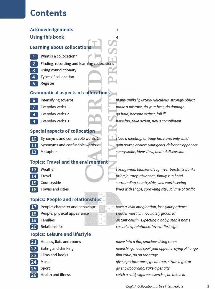 English Collocations in Use Intermediate Book with Answers: How Words Work Together for Fluent and Natural English