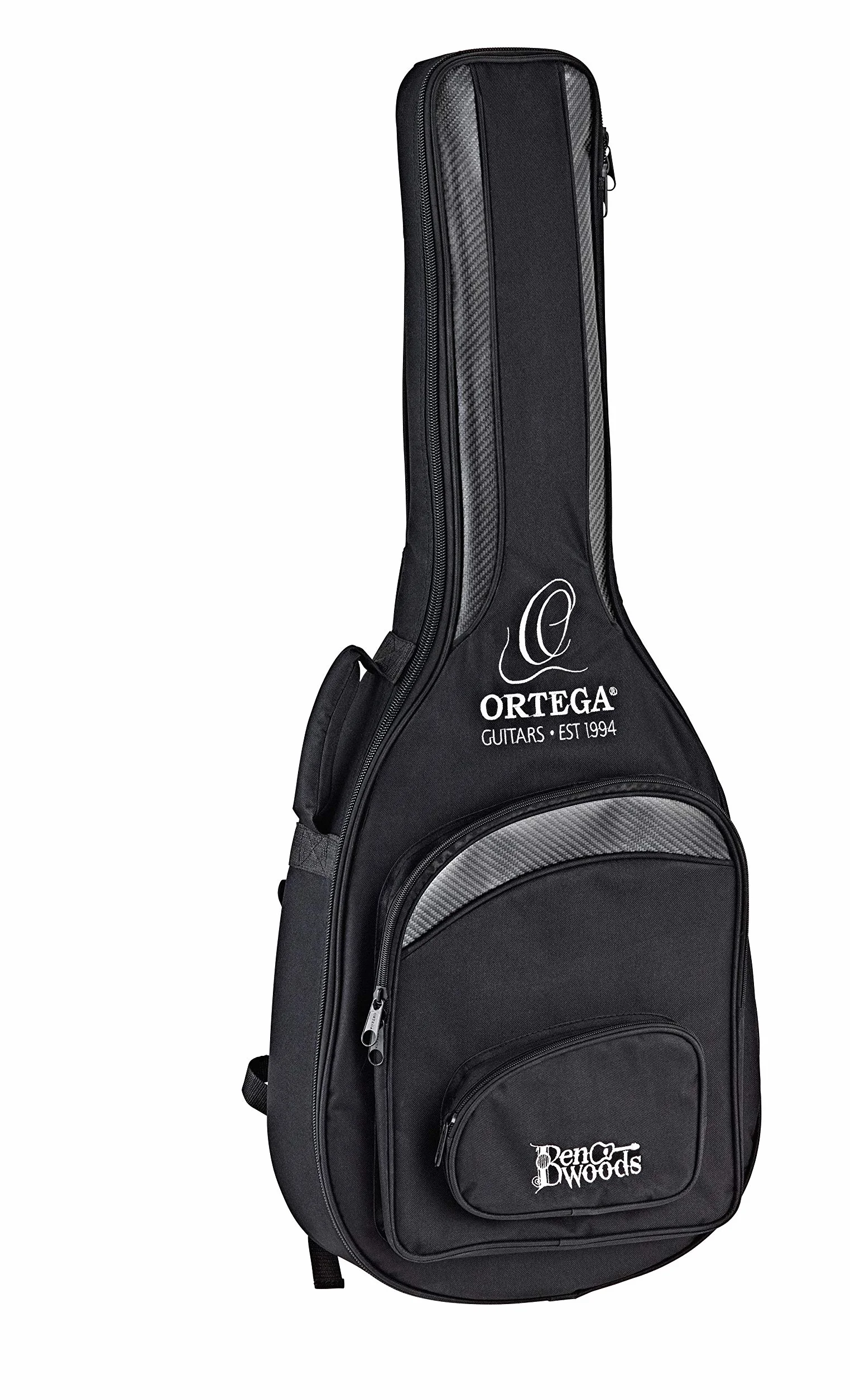 Ortega Guitars Classical Guitar Electro-Acoustic – Wąski Gryf, Korpus Thinline – Seria Signature – W Zestawie Pokrowiec i Folia Ochronna – Lity Cedr/Orzech, Wykończenie Naturalne (FLAMETAL-TWO)