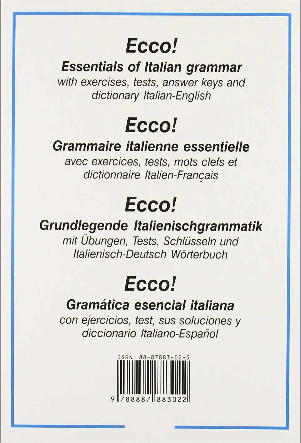 Ecco !: Grammatica italiana