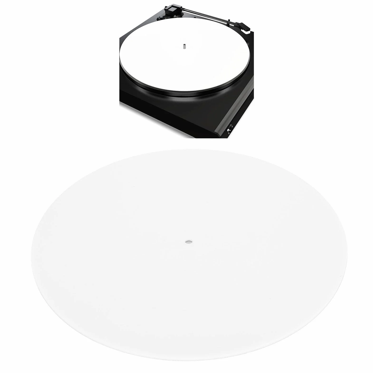 Mata Gramofonowa, Akrylowa 12-calowa Redukująca Kurz Statyczny Gramofon Slipmat Maty Antypoślizgowe do Talerza, do Gramofonu 12-calowego (1)
