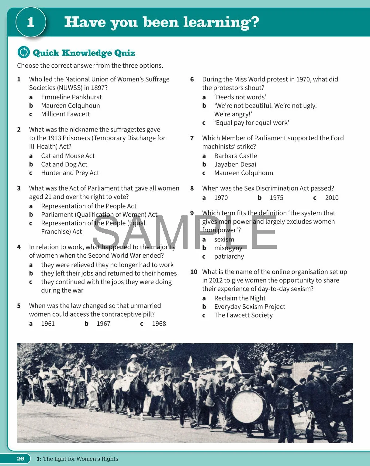 KS3 Depth Studies: Fight for Rights in Modern Britain Student Book