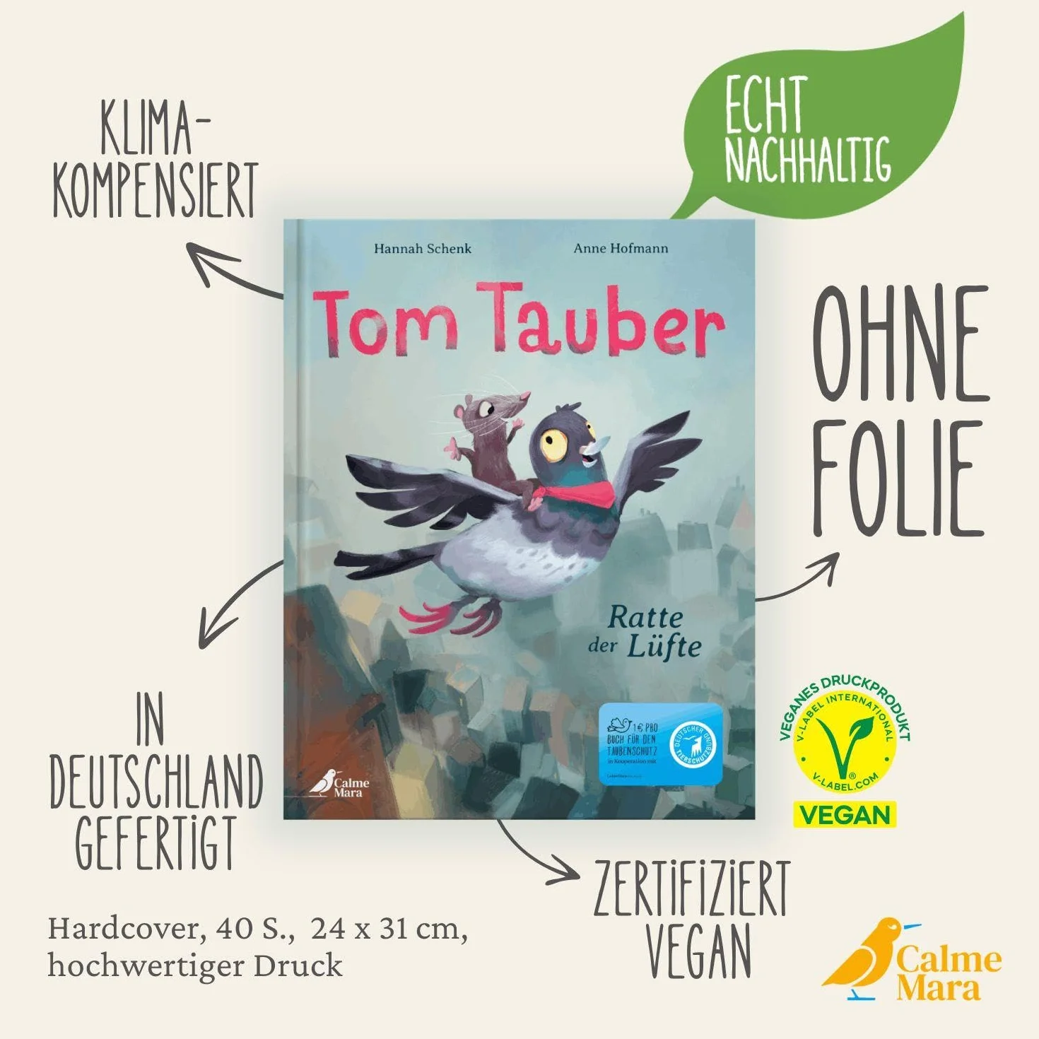 Tom Tauber - Ratte der Lüfte: Bilderbuch für Kinder ab 4 über Stadttauben, Familie und Selbstfindung