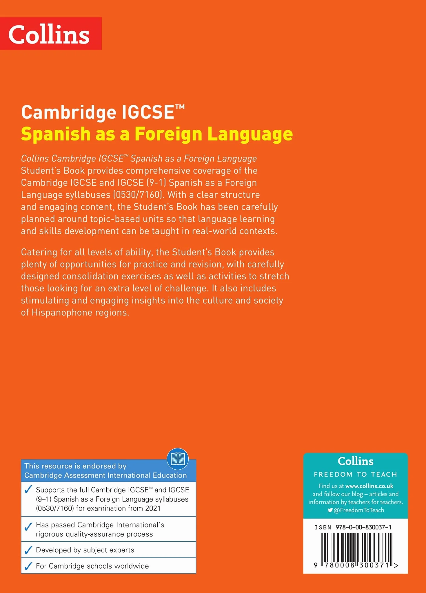 Cambridge IGCSE™ Spanish Student's Book