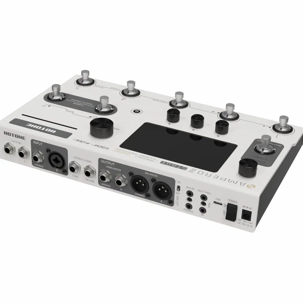 HOTONE Procesor z wieloma efektami, ekran dotykowy, gitara, bas, wzmacniacz, modelowanie, szafki na podczerwień, symulacja, podwójny efekt, łańcuchy z pętlą FX, MIDI I/O Stereo OTG, interfejs audio