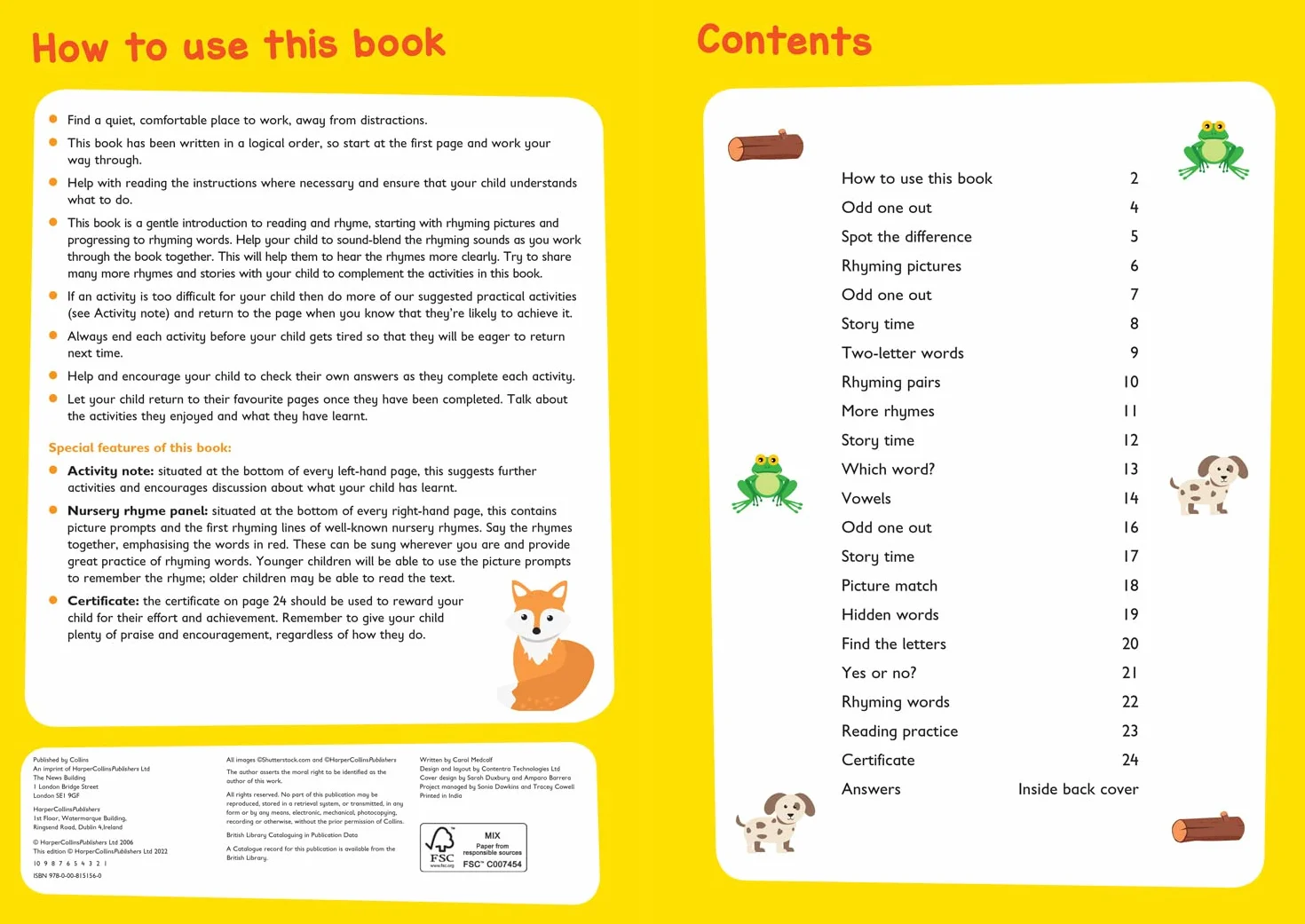 Reading and Rhyme Ages 3-5: Ideal for home learning