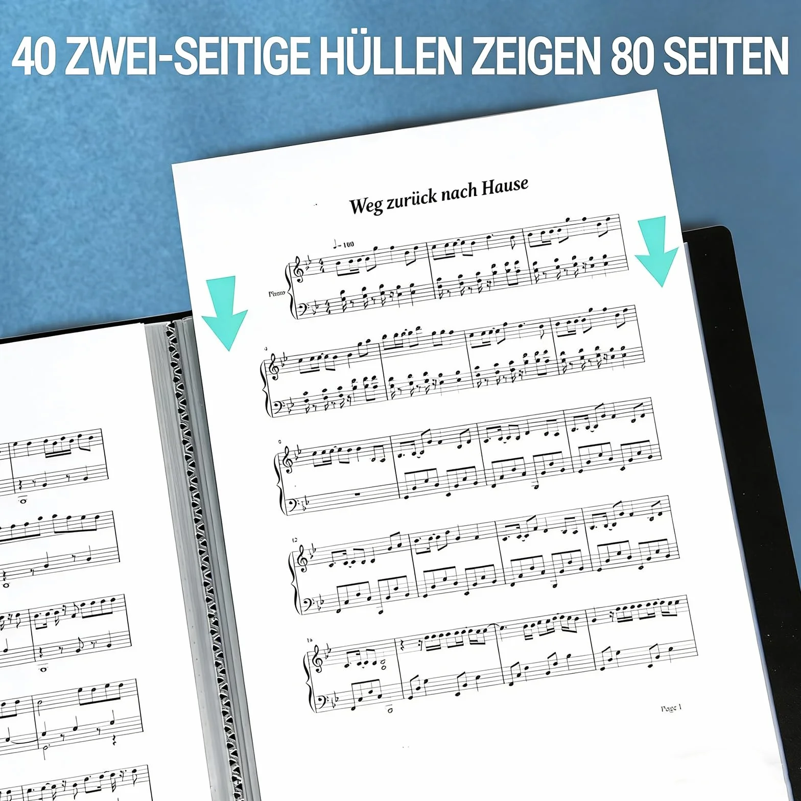 Teczka z przezroczystymi koszulkami A4, teczka na nuty z 40 kieszeniami, czarna teczka chóralna, wodoszczelna plastikowa okładka A4, teczka na karty nutowe, teczka prezentacyjna na partyturę muzyczną
