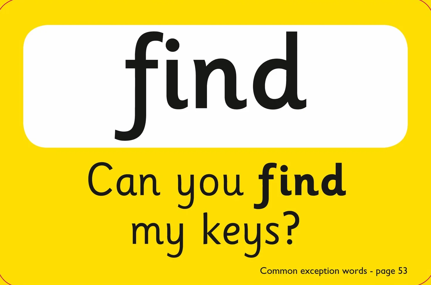 Common Exception Words Flashcards: Ideal for home learning