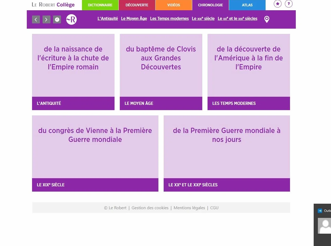 Dictionnaire Le Robert collège et son dictionnaire en ligne - 11/15 ans - 6e-5e-4e-3e: Avec 1 carte numérique