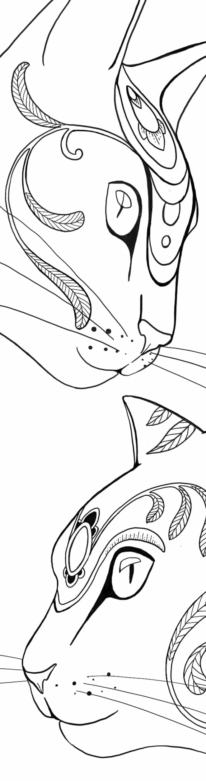 Cats Coloring Bookmarks