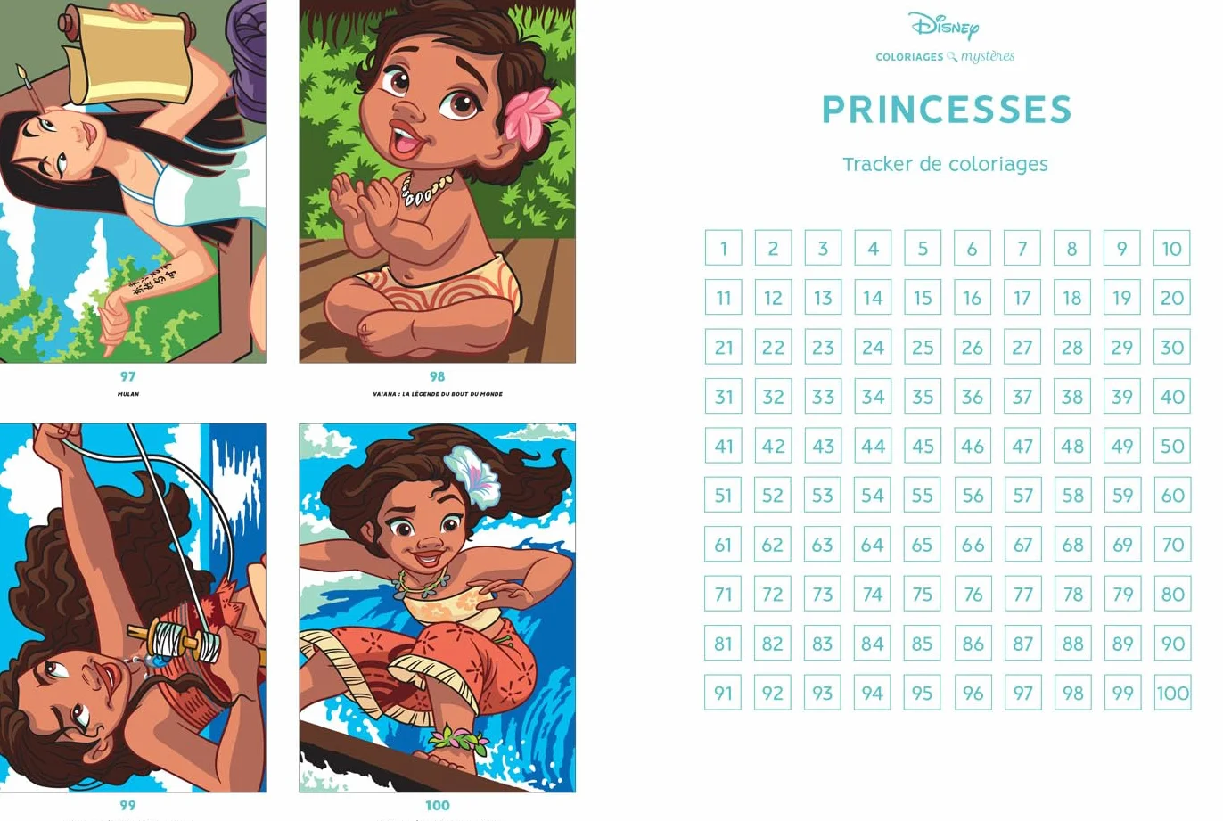 Coloriages mystères Disney Collector - Princesses