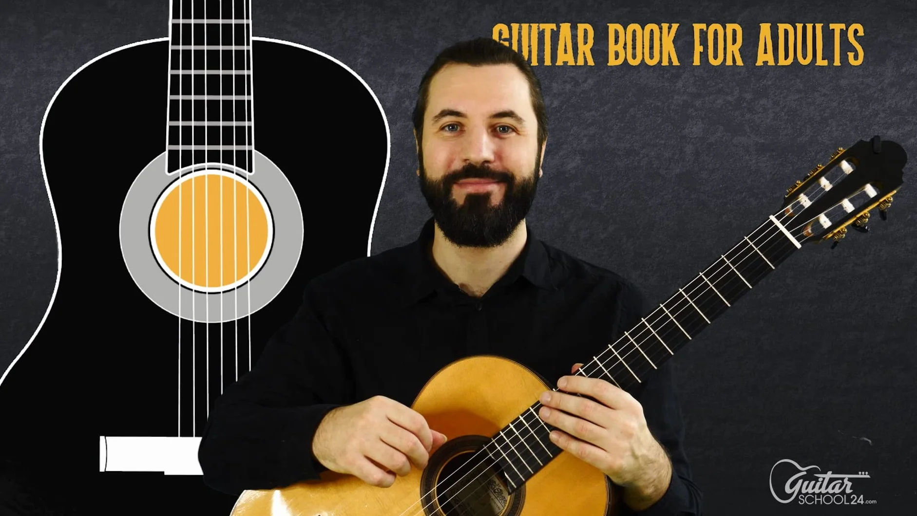 Learn Guitar for Beginners - Guitar Book for Adults: With QR-Codes to over 100 Video and Audio Files
