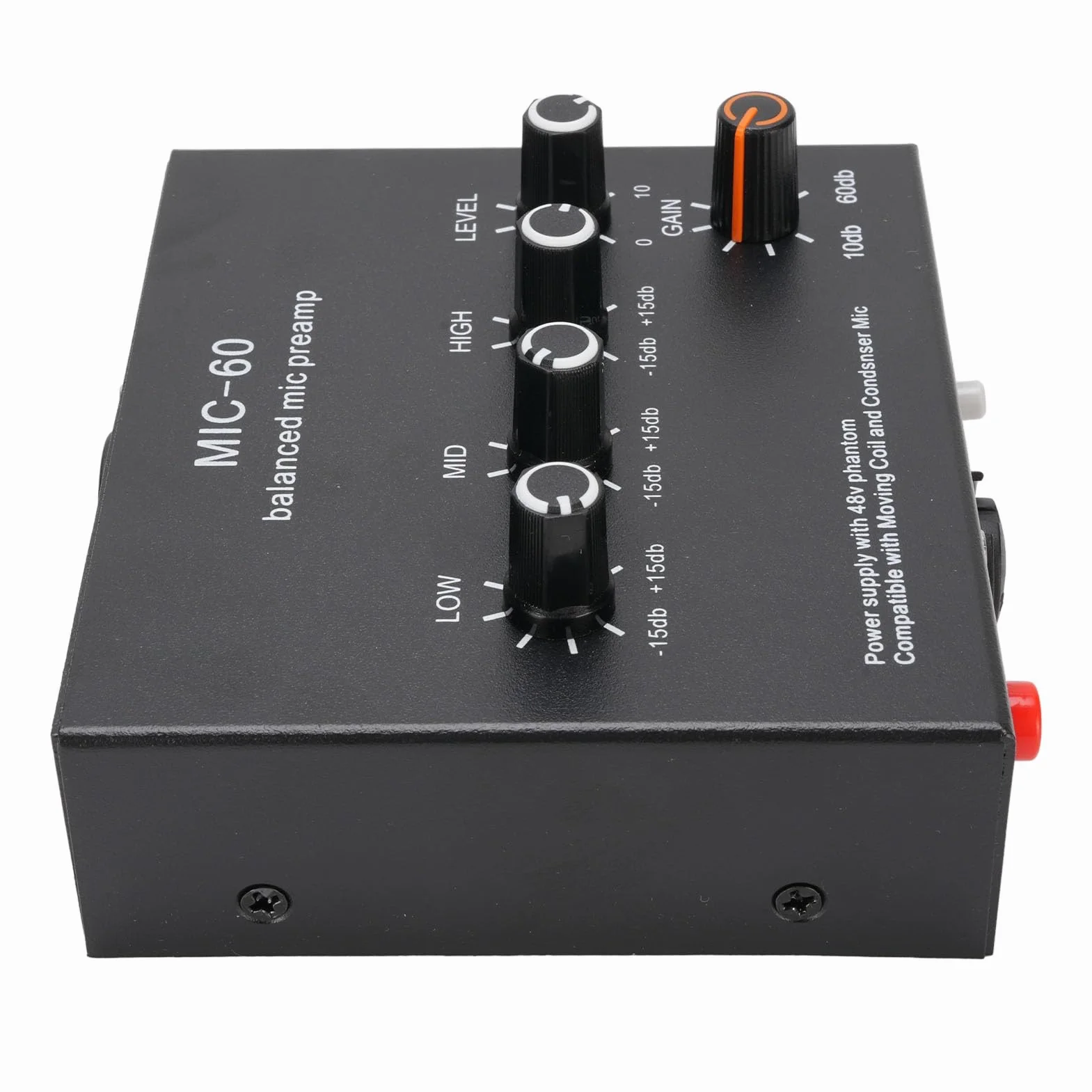 Wzmacniacz mikrofonowy mikrofon przedwzmacniacz wzmocnienie mikrofonu 48 V zasilacz mikrofon przedwzmacniacz do dynamicznego kondensatora XLR 3,5 mm 6,35 mm wejścia (z kablem XLR)