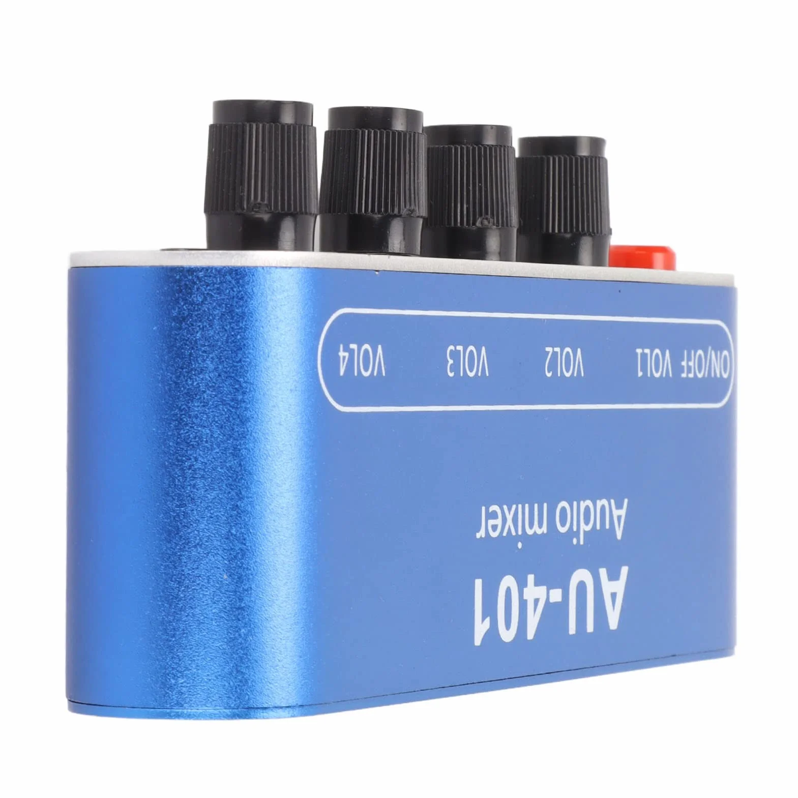 Mini Mikser Audio Stereo 4 w 1, DC 5 V-12 V 3,5 Mm DIY Zestaw Słuchawkowy z Selektorem Dźwięku, Niezależna Tablica Kontrolna, na Scenę Klubów Barów. Niebieski