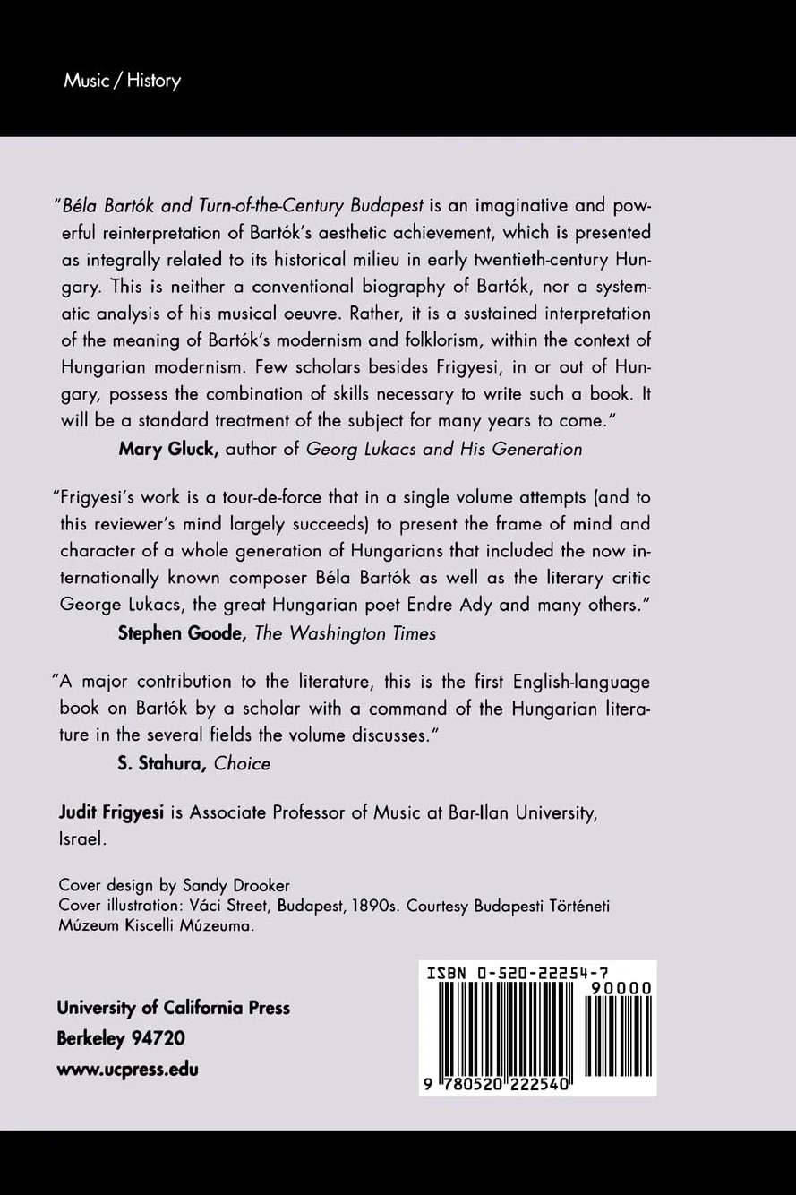 Bela Bartok and Turn-Of-The-Century Budapest