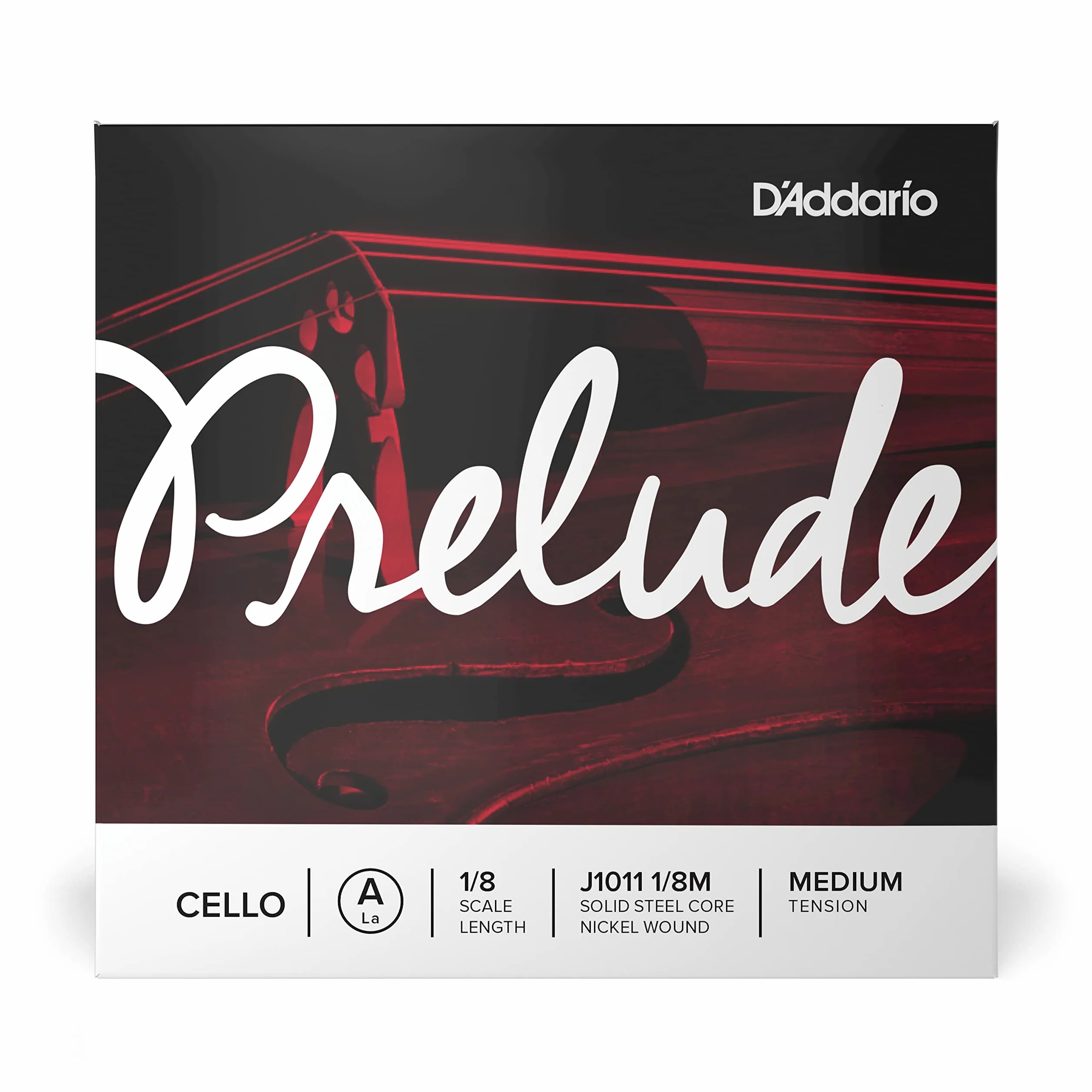 D'Addario Prelude Pojedyncza struna A do wiolonczeli, skala 1/8, średnie napięcie