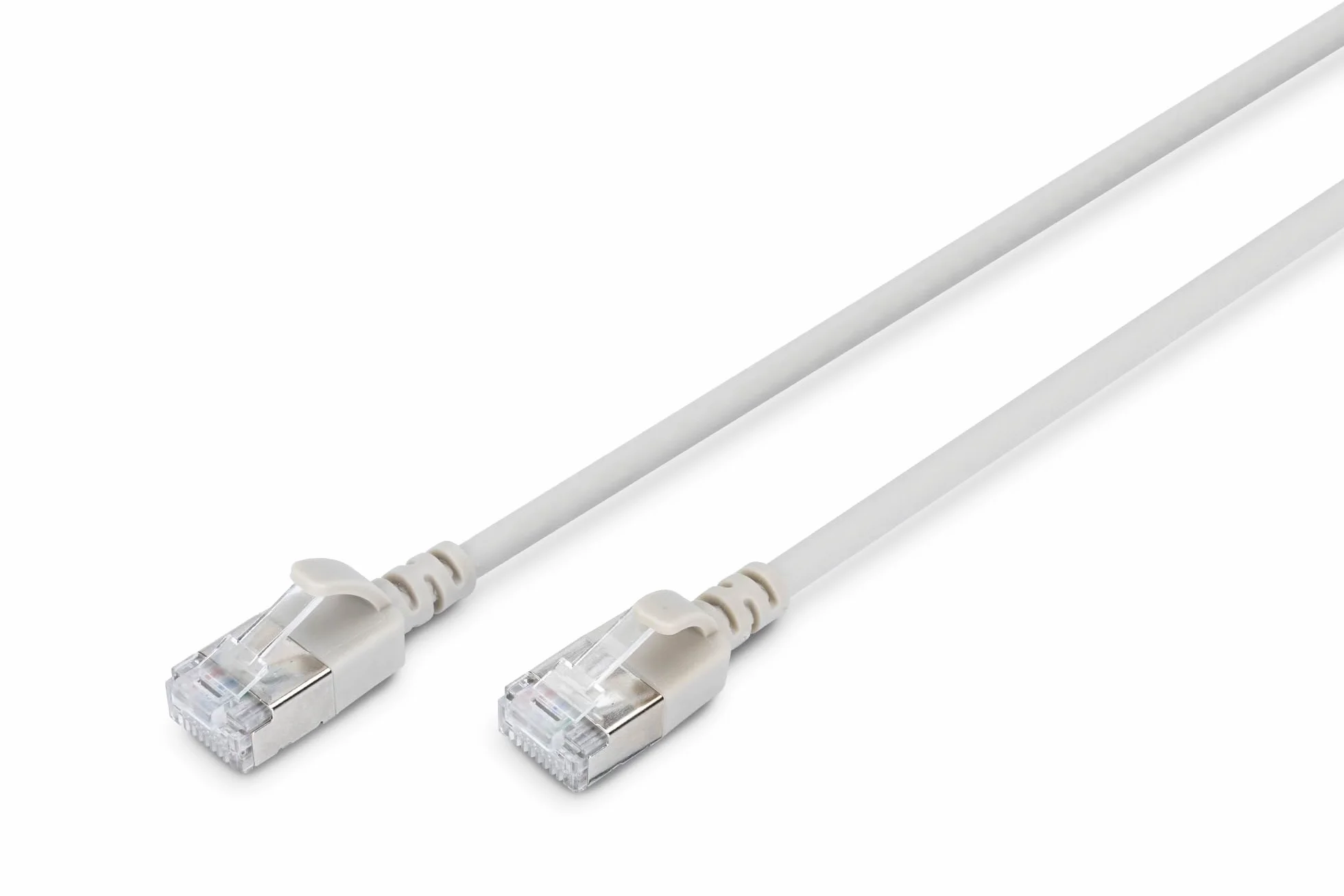 DIGITUS Kabel LAN Cat 6A – 7 m – wersja Slim AWG 32-7 – 10 Gb/s – kabel sieciowy RJ45 – F-FTP – PoE+ – LSZH – kompatybilny z Cat7, Cat6, Cat5e – szary