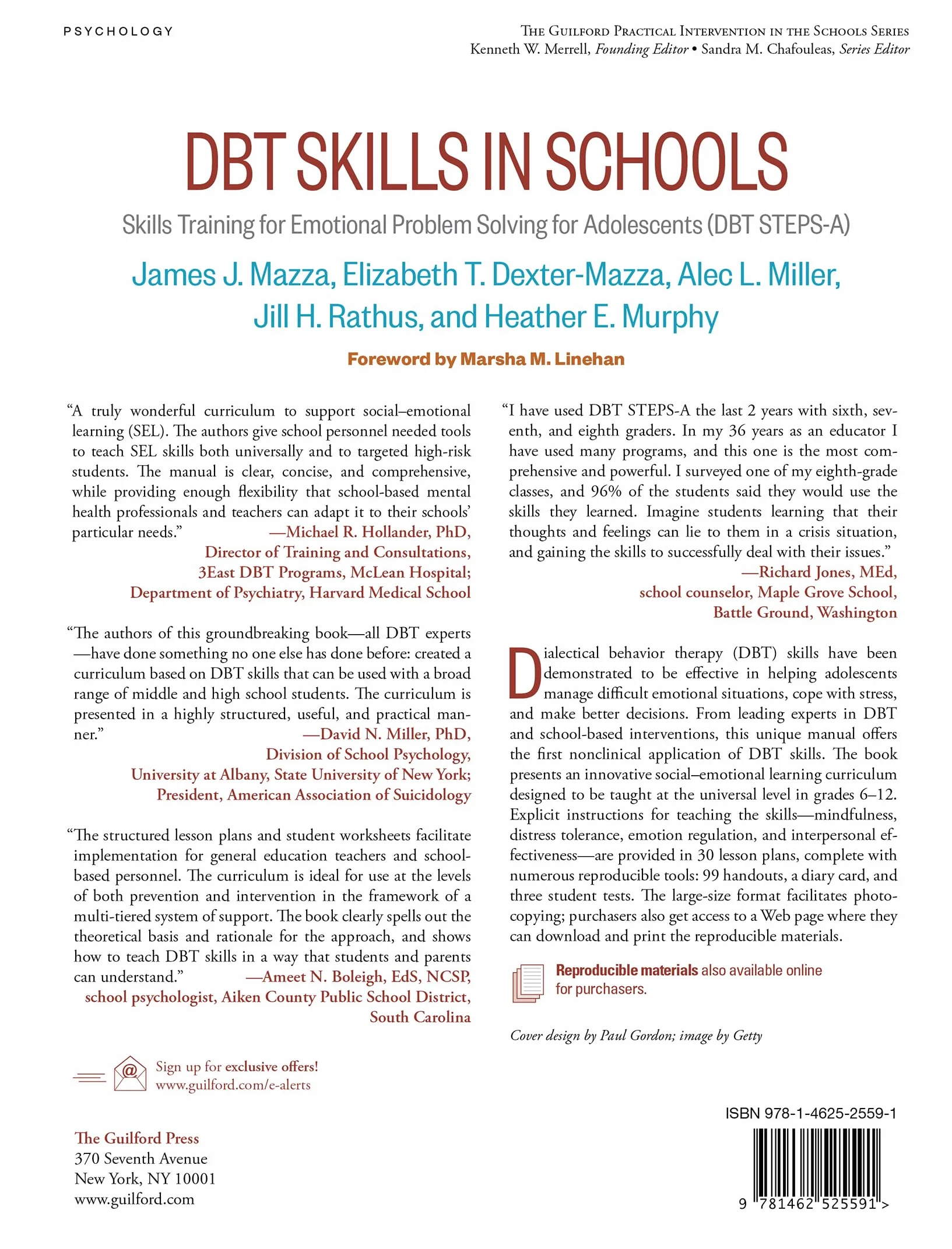 DBT Skills in Schools: Skills Training for Emotional Problem Solving for Adolescents (DBT STEPS-A)
