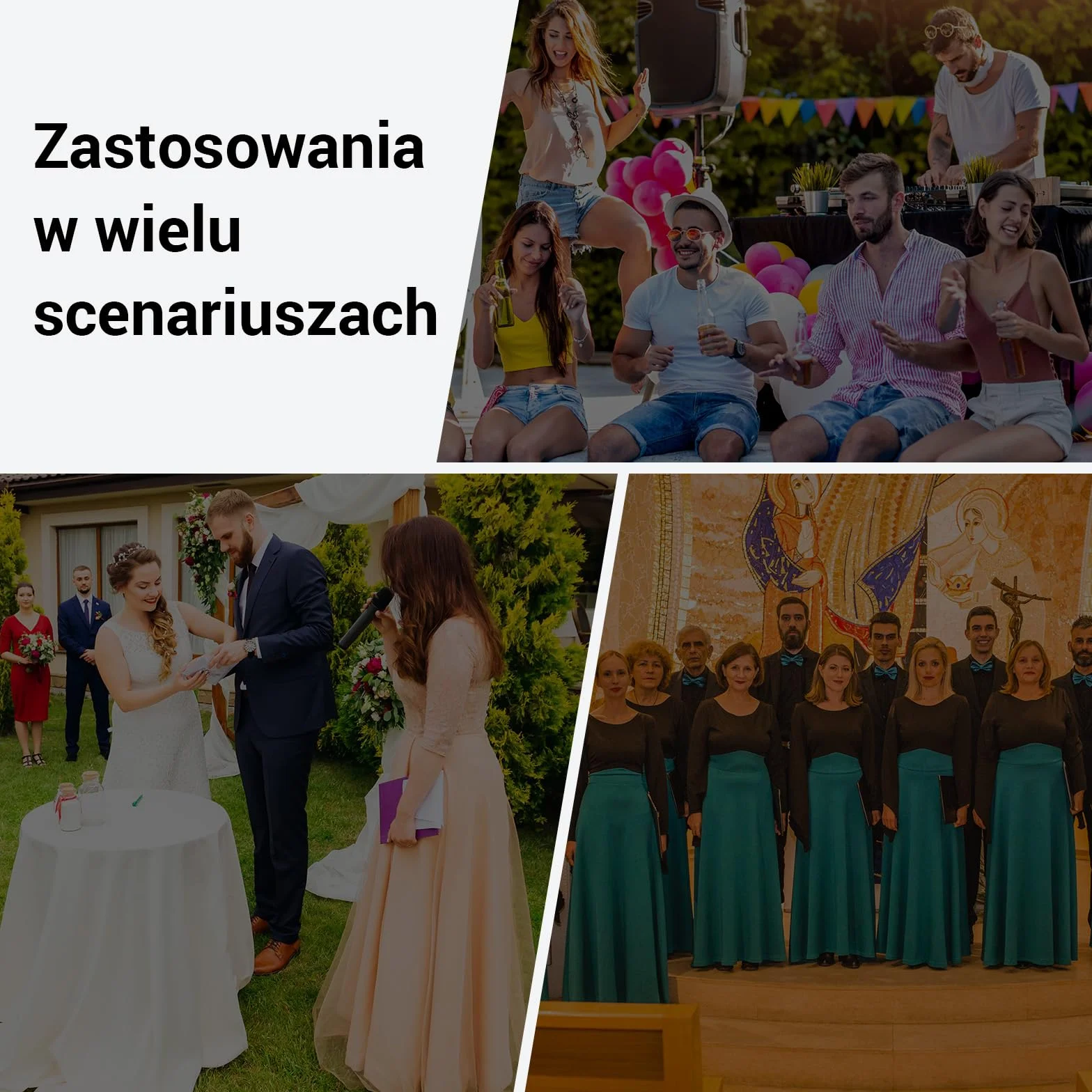System mikrofonów bezprzewodowych TONOR, 4x5-kanałowy bezprzewodowy ręczny mikrofon dynamiczny z odbiornikiem, zasięg 60 M UHF, mikrofony ze stabilną transmisją sygnału do karaoke, śpiewania, wesela