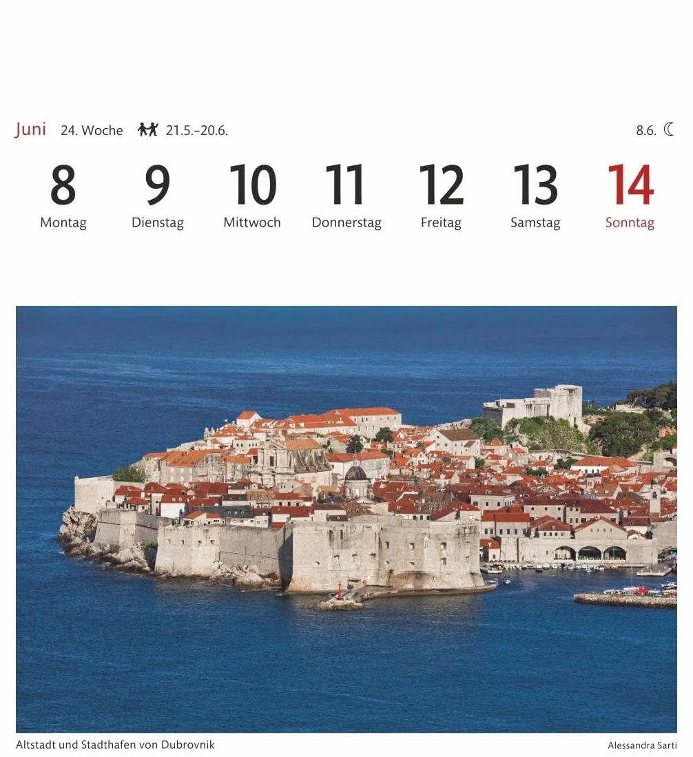 Kroatien Sehnsuchtskalender 2026 - Wochenkalender mit 53 Postkarten: Malerische Orte und die schönsten Landschaften Kroatiens im ... Reise-Kalender zum Aufstellen oder Aufhängen